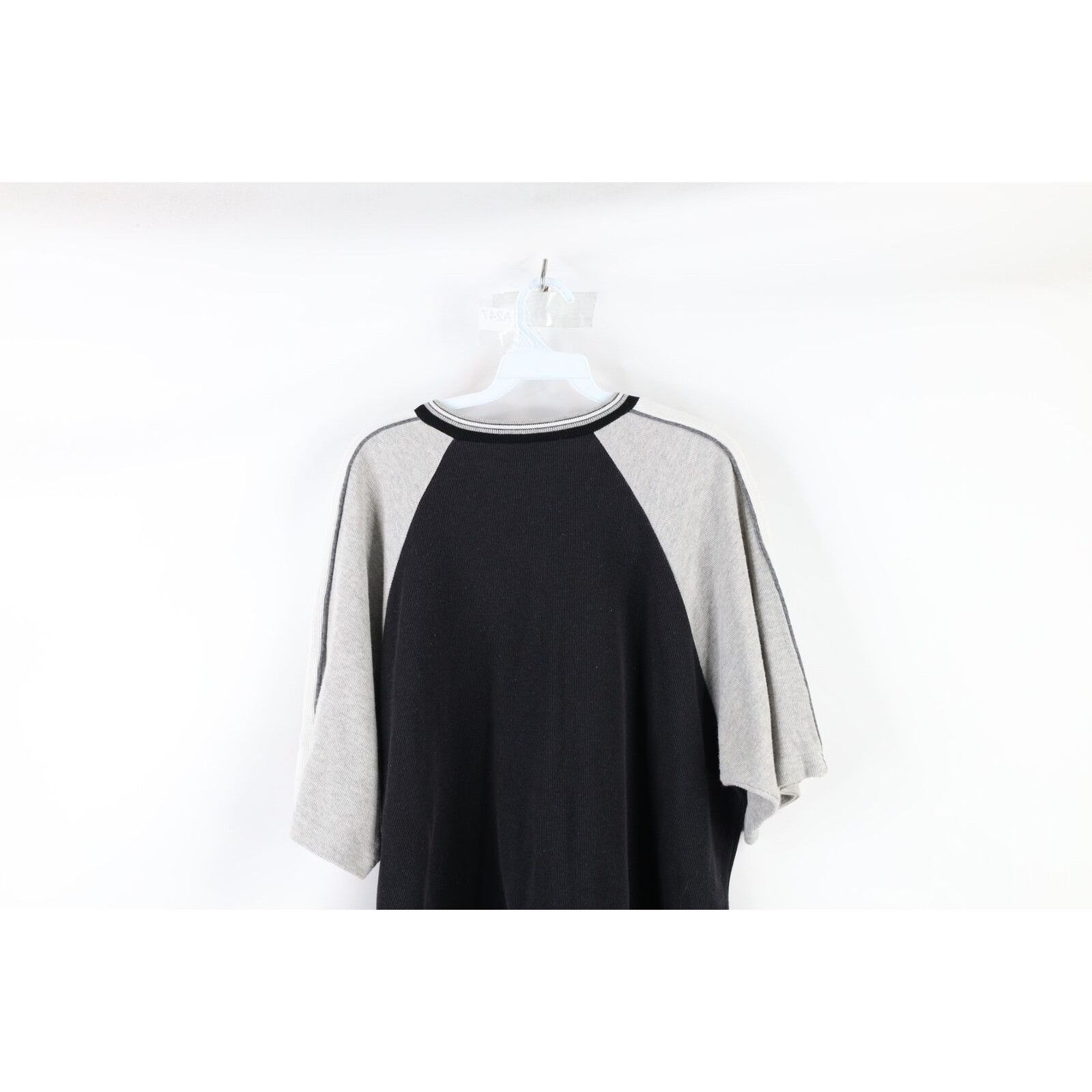 Vintage Vintage 90s Streetwear Faded Ribbed Knit Baggy Fit T-Shirt Size US L / EU 52-54 / 3 - 6 Thumbnail
