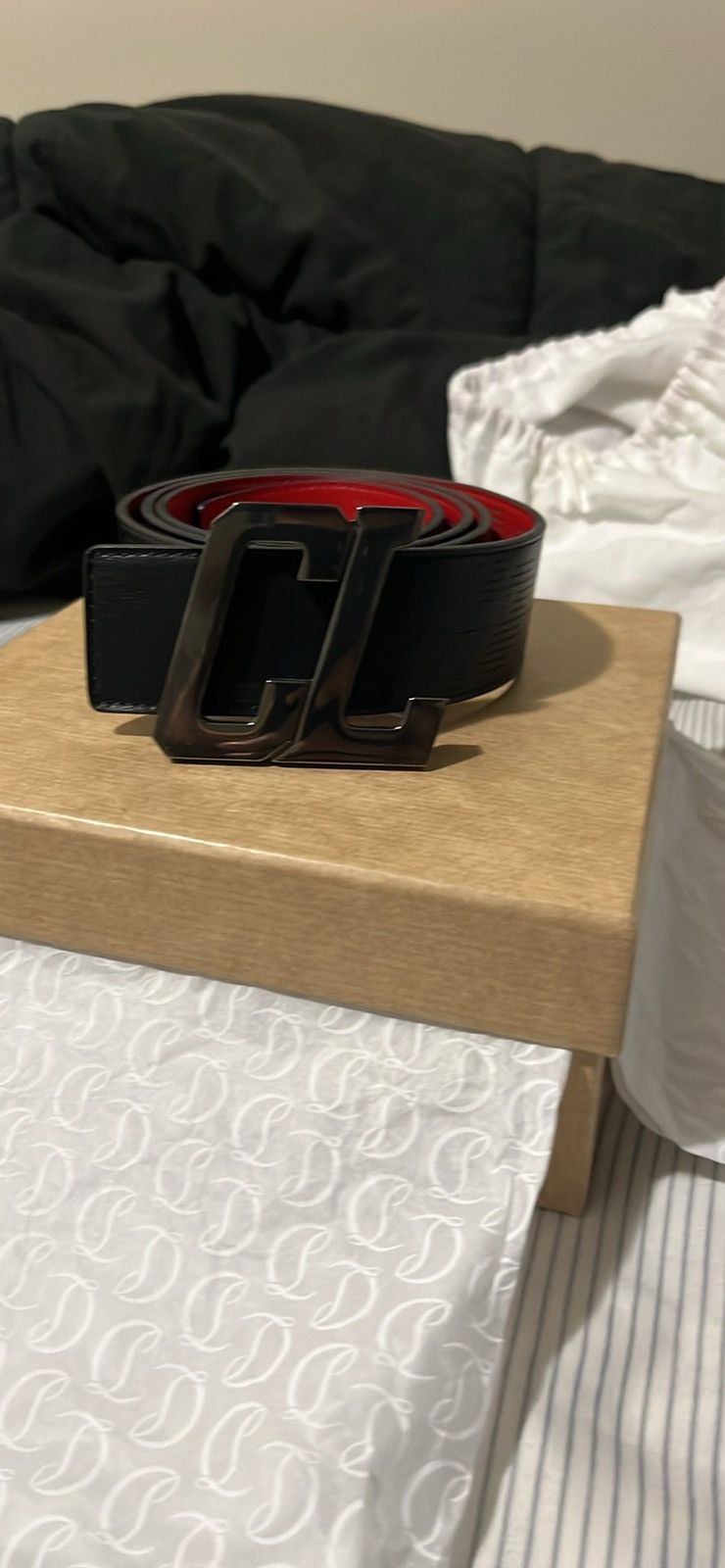 Christian Louboutin Happy Rui CL logo belt Size 38 - 3 Thumbnail