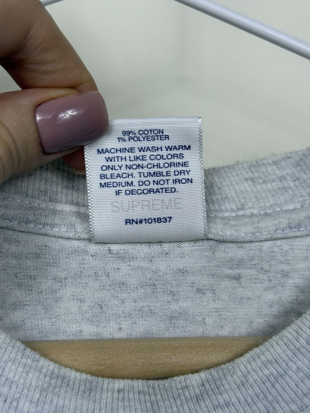 Supreme Supreme Girl Graphic Tee Heather Grey — Size M — Made in USA Size US M / EU 48-50 / 2 - 3 Thumbnail