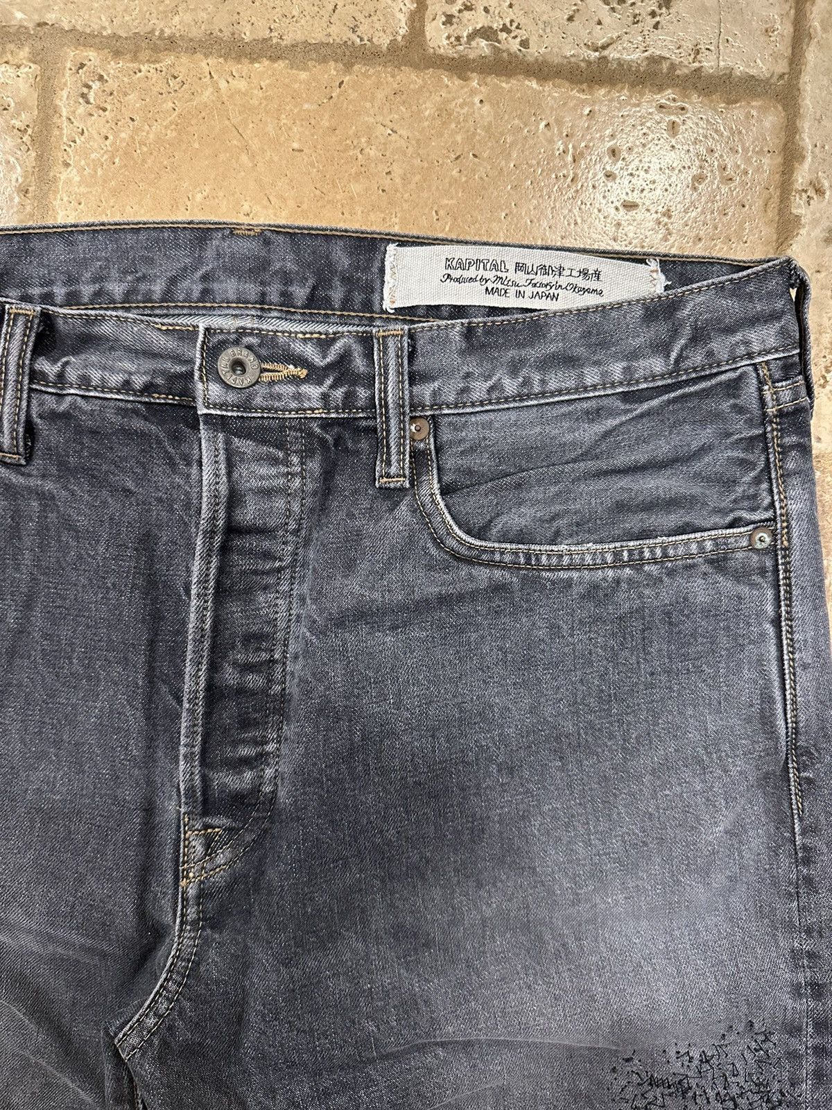 Kapital Kapital 14oz 5P Monkey Cisco Black Wash Denim 3 Year Fade Size US 36 / EU 52 - 5 Thumbnail