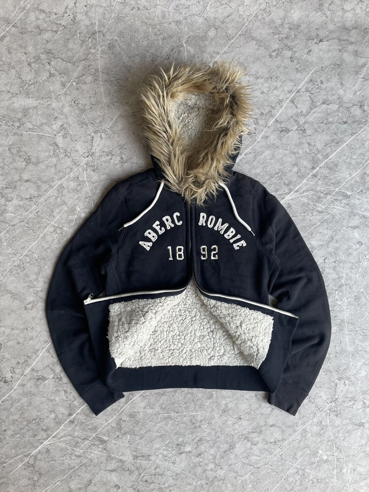 Japanese Brand Abercrombie & Fitch Sherpa Hoodie Size US M / EU 48-50 / 2 - 1 Thumbnail