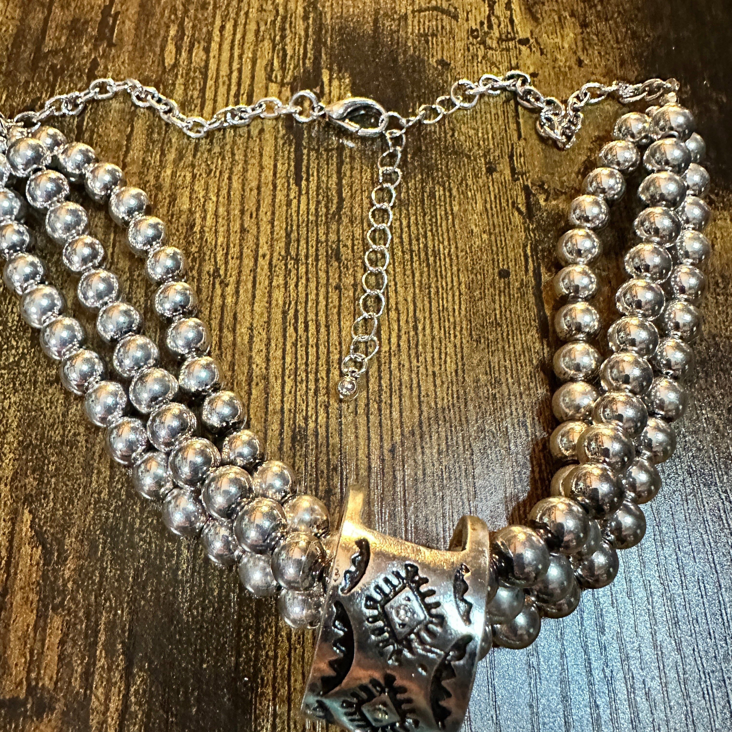 Other Large Squash Blossom Pendant Chunky Necklace and Earrings Se Size ONE SIZE - 9 Thumbnail