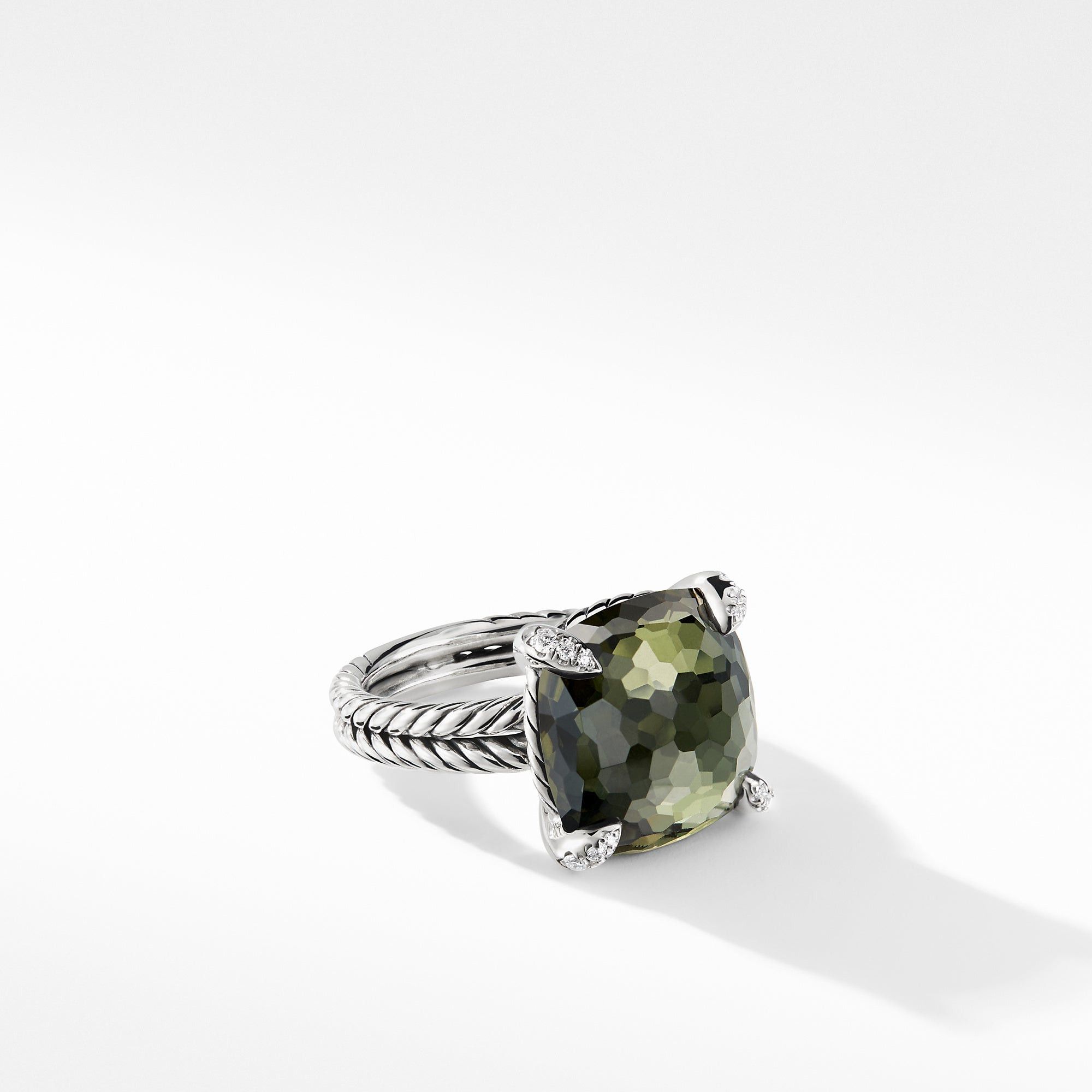 David Yurman o1w1db10526 R12742D Size:7/ Ring With Diamond in Silver Size ONE SIZE - 1 Thumbnail