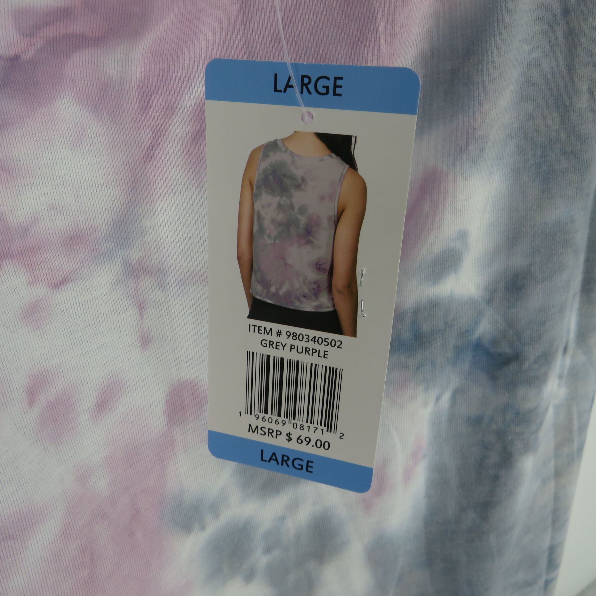 Other 90 Degree By Reflex Womens Large Tie-Dye Tank Top Grey/Purpl Size L / US 10 / IT 46 - 5 Thumbnail