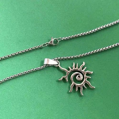 Jewelry Titanium Steel Sun Pendant Necklace for Men Women Size ONE SIZE - 4 Thumbnail