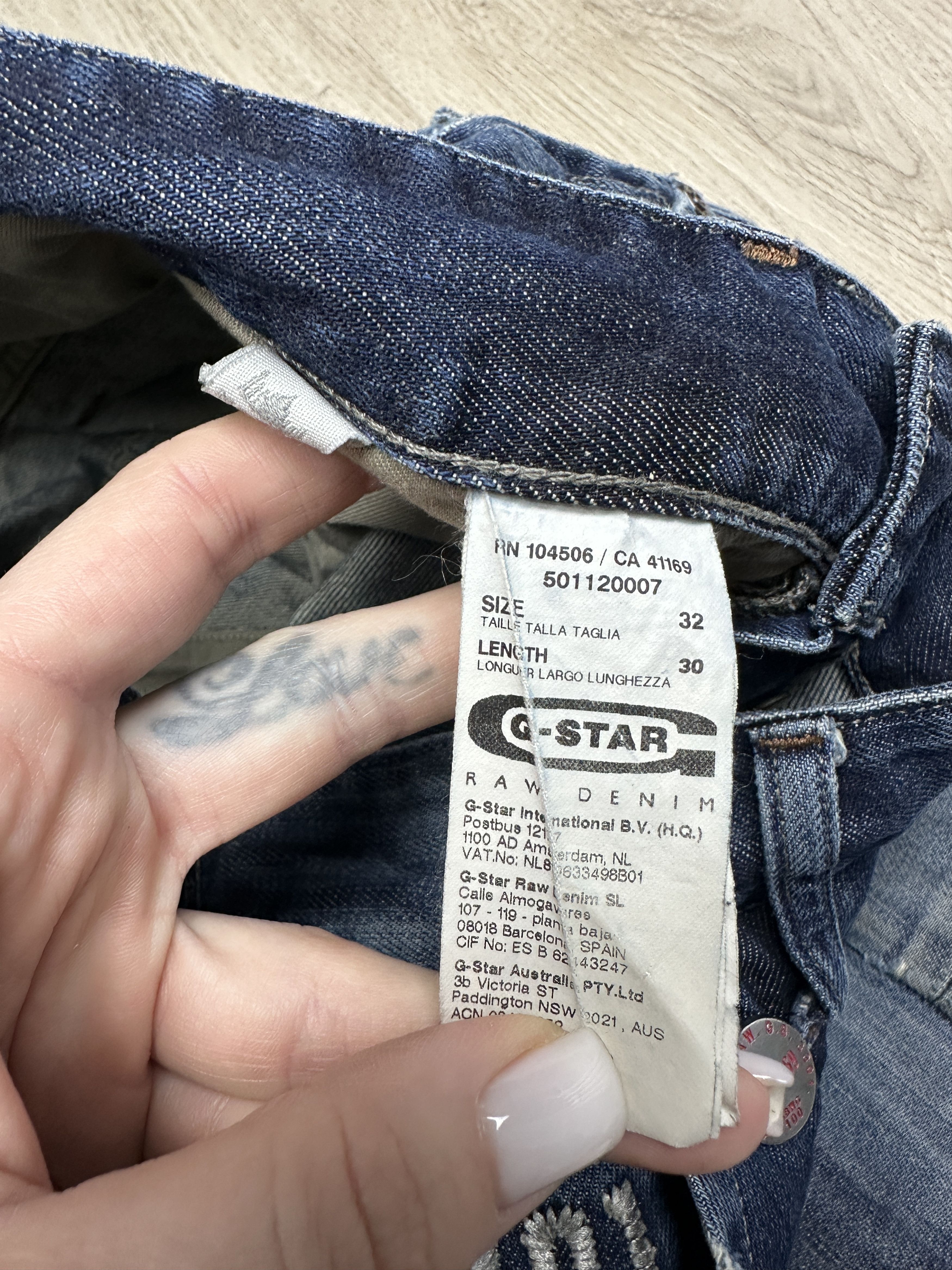 G-Star G Star Raw Mens General Tapered Denim Pants Double Knee Y2K Size US 32 / EU 48 - 5 Thumbnail