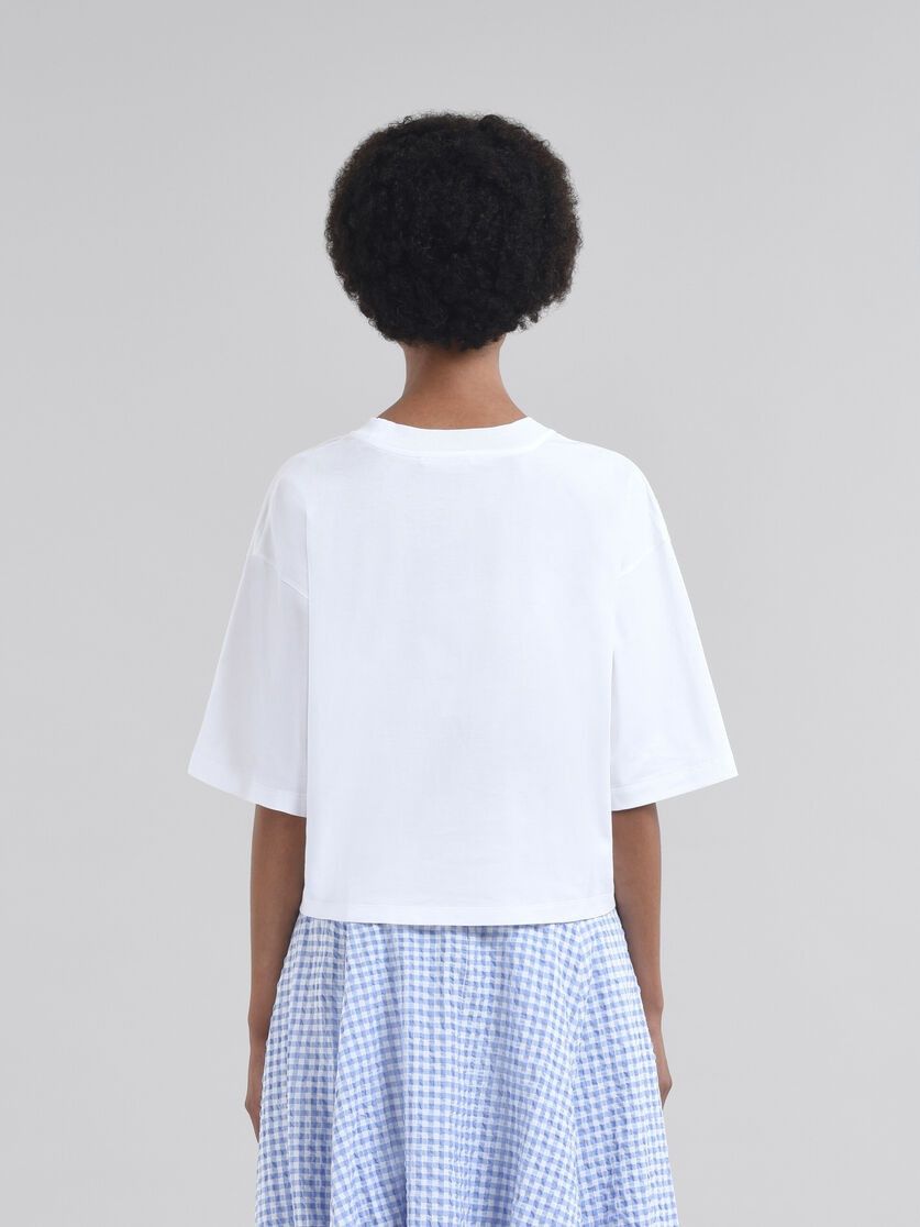 Marni o1w1db10426 Jersey Cotton T Shirt in White Size XL / US 12-14 / IT 48-50 - 3 Thumbnail