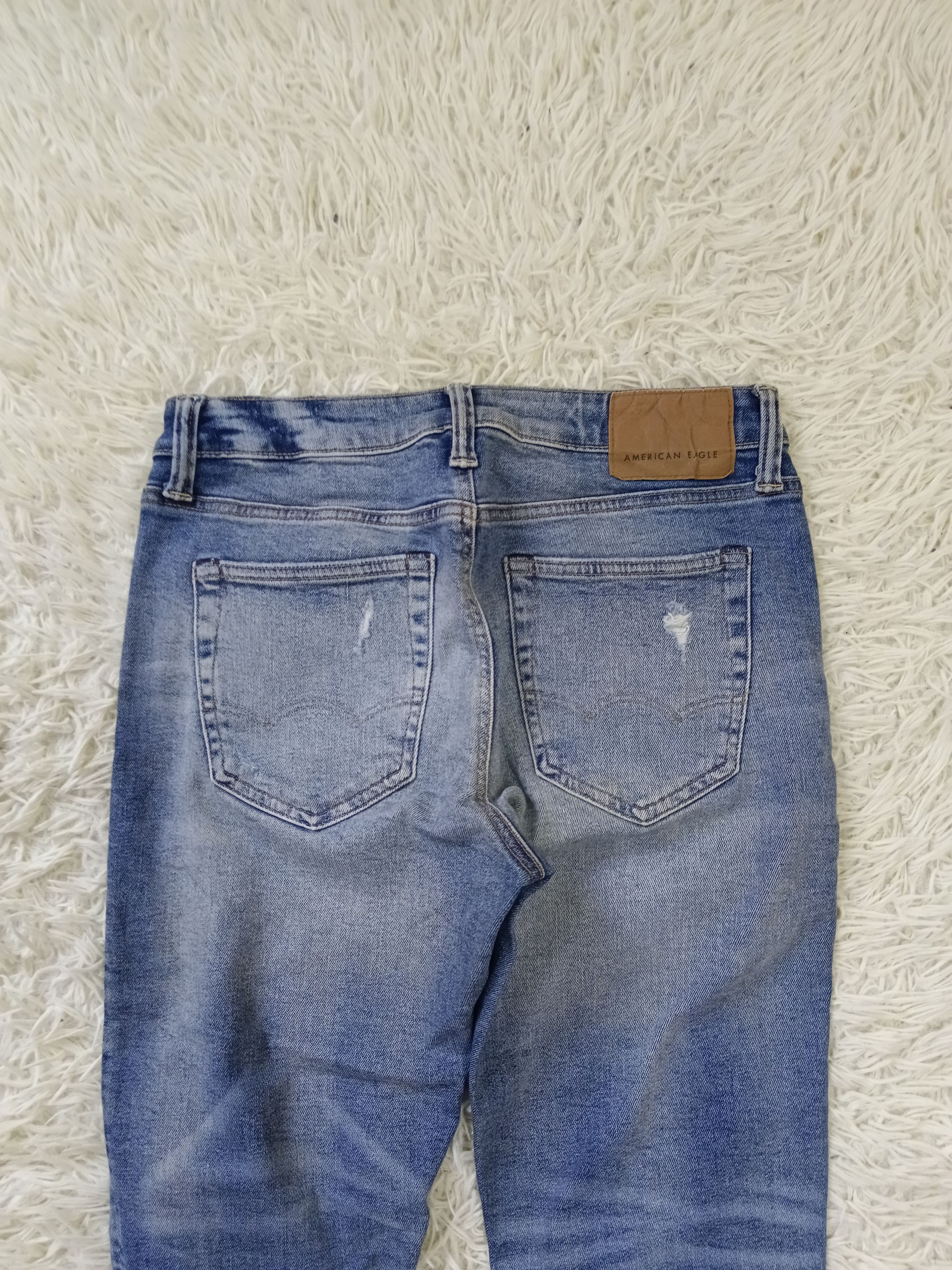 American Eagle Outfitters DiSTRESSED DENIM PACTHWORK AMERICAN EAGLE STRETCHABLE Size US 30 / EU 46 - 4 Thumbnail