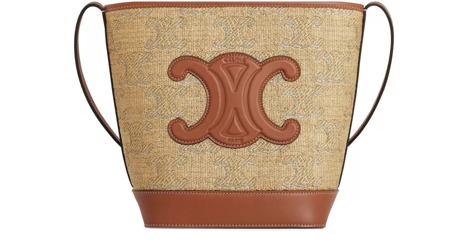Celine CELINE Natural/Brown Triomphe Bucket Bag New And Authentic Size ONE SIZE - 1 Thumbnail