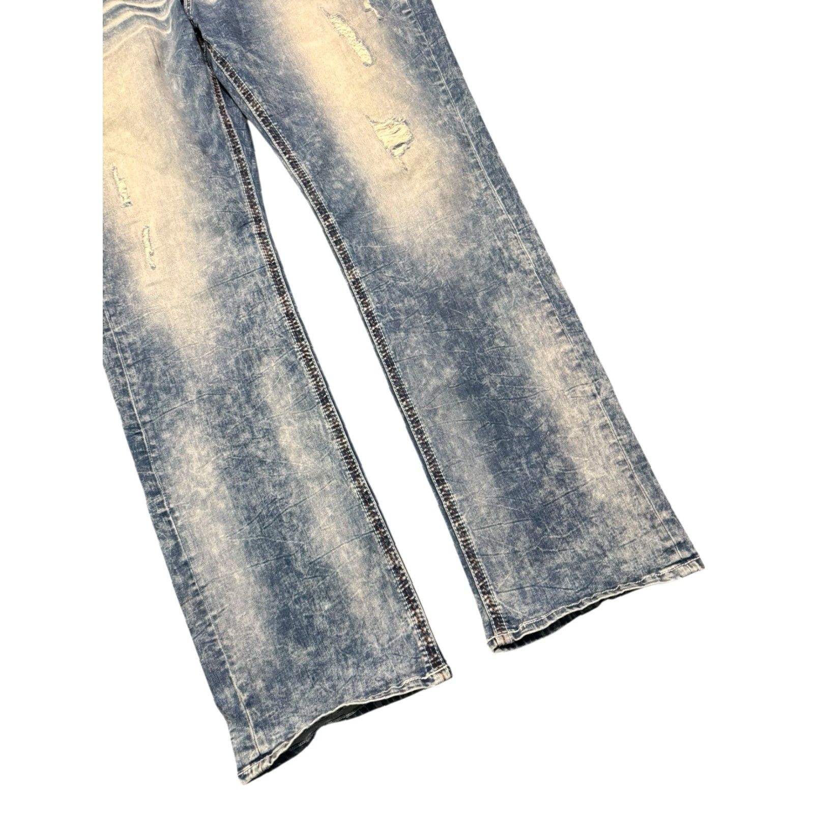Affliction VINTAGE Affliction Ace Denim Jeans Distressed Blue 42x34 Jeans Men Big & Tall 5-Pocket Embroidered Denim Baggy? Size US 42 / EU 58 - 4 Thumbnail