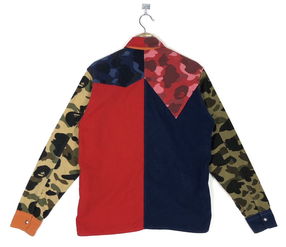 Bape RARE🔥MIX CRAZY CAMO COLORBLOCKS BUTTON UPS SHIRT JACKET Size US M / EU 48-50 / 2 - 3 Thumbnail