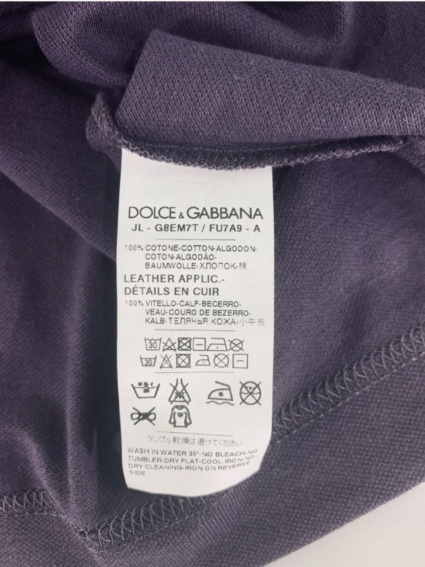 Dolce & Gabbana Dolce & Gabbana 🇮🇹 Purple Leather Logo Bar Polo Shirt 54e NWT Size US L / EU 52-54 / 3 - 7 Thumbnail