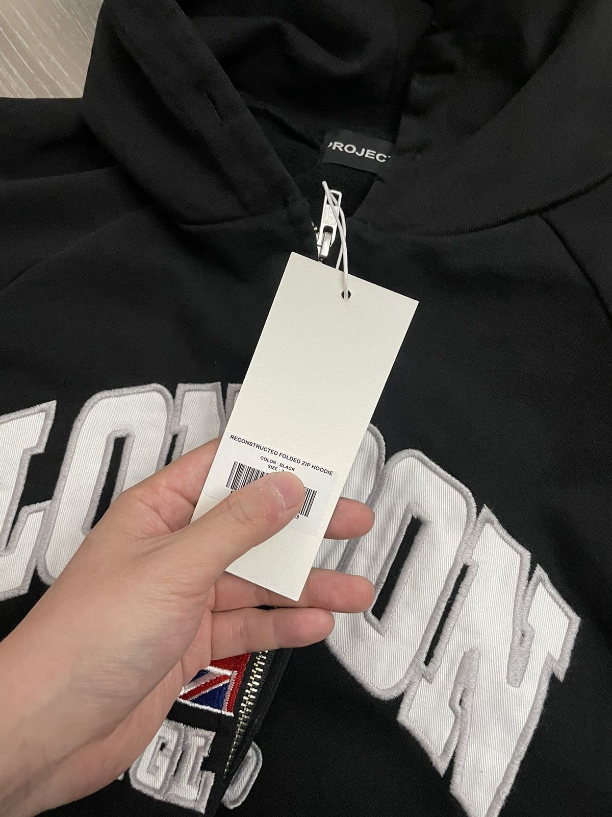 PROJECT G/R Project GR RECONSTRUCTED FOLDED ZIP HOODIE - Black Size US S / EU 44-46 / 1 - 8 Thumbnail