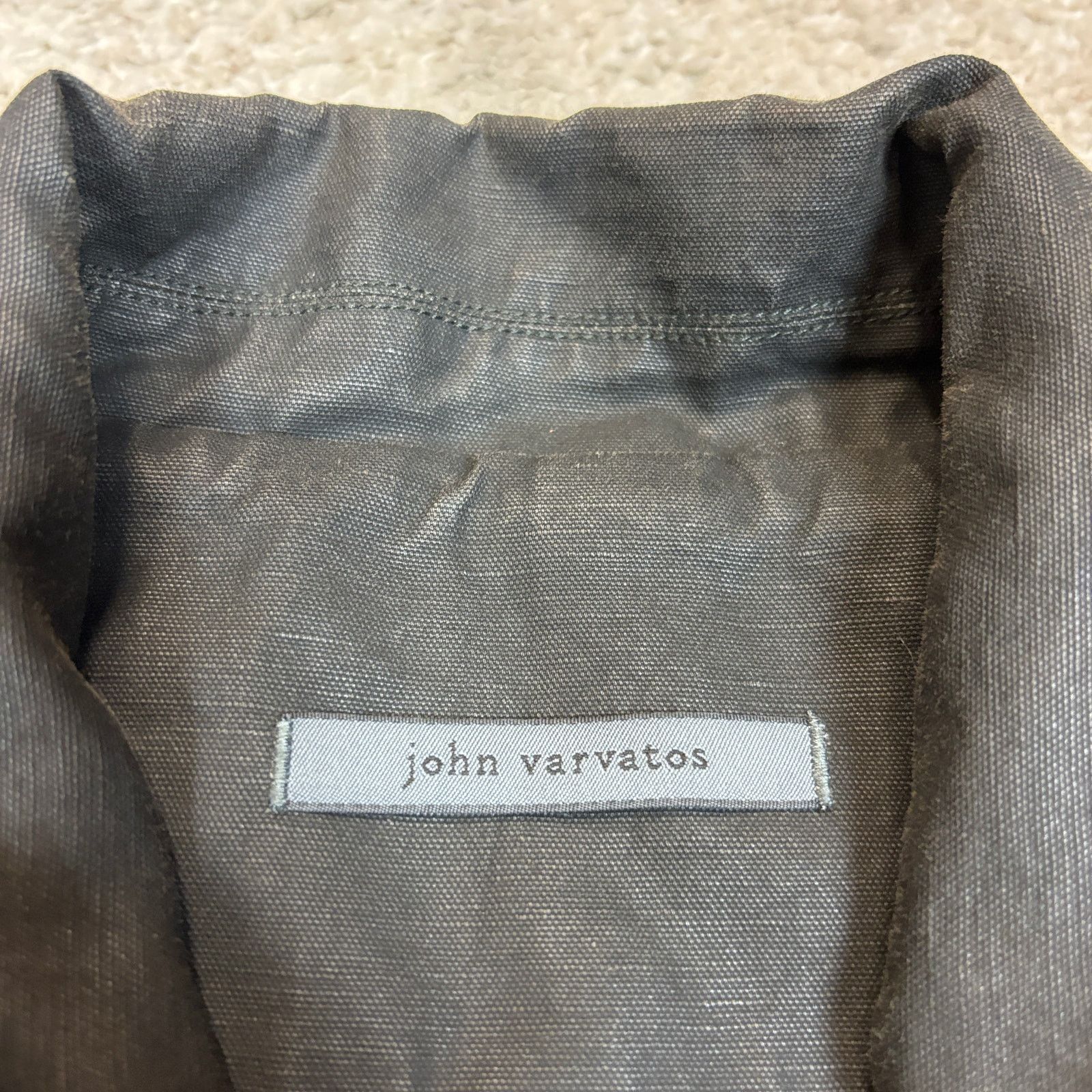 John Varvatos John Varvatos Waxed Cotton Linen Field Jacket Men's 52 Size US L / EU 52-54 / 3 - 4 Thumbnail