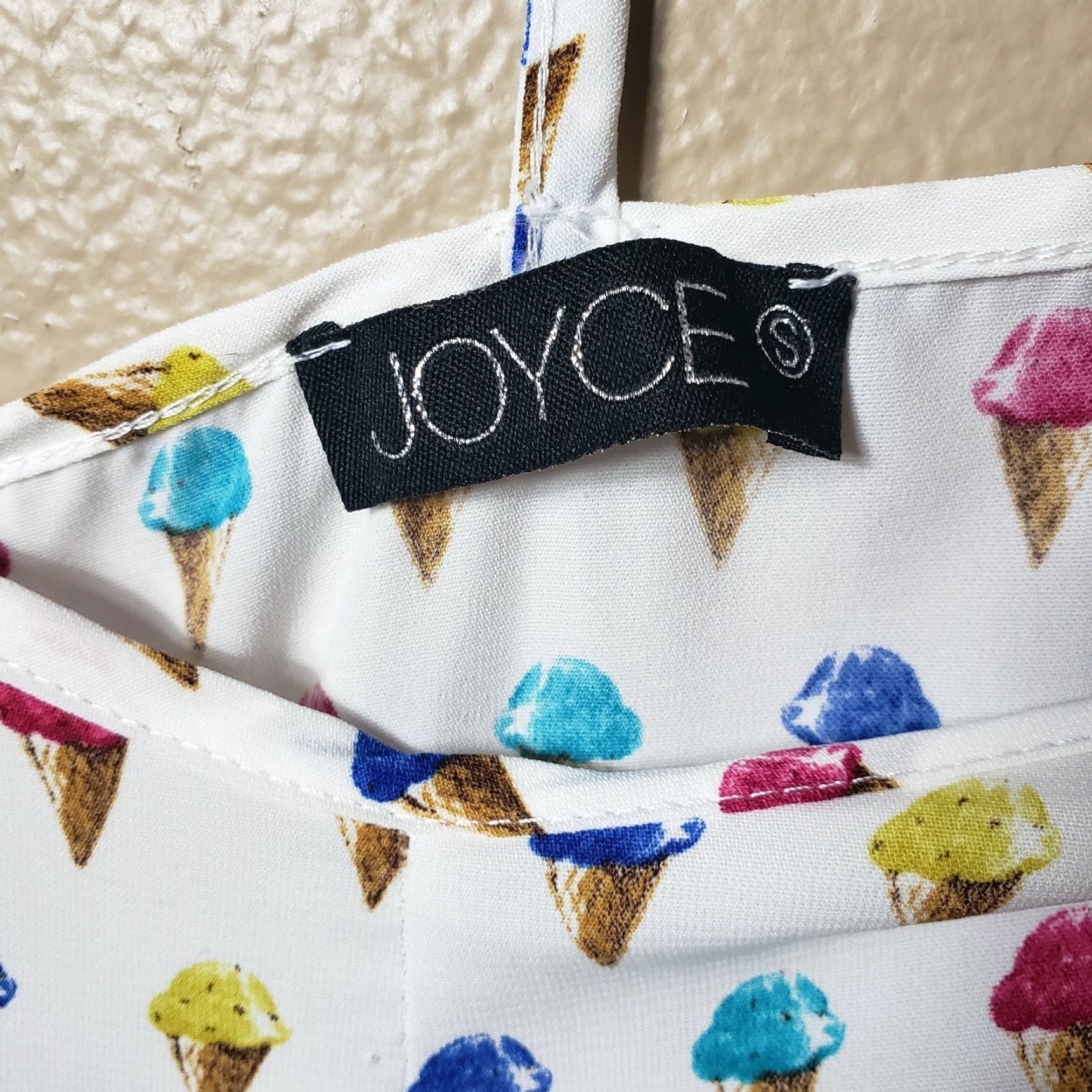 Vintage Joyce Romper-Size S Ice Cream Novelty One-Piece Women Ivory V-Neck Sleeveless Casual Size 28" / US 6 / IT 42 - 4 Thumbnail