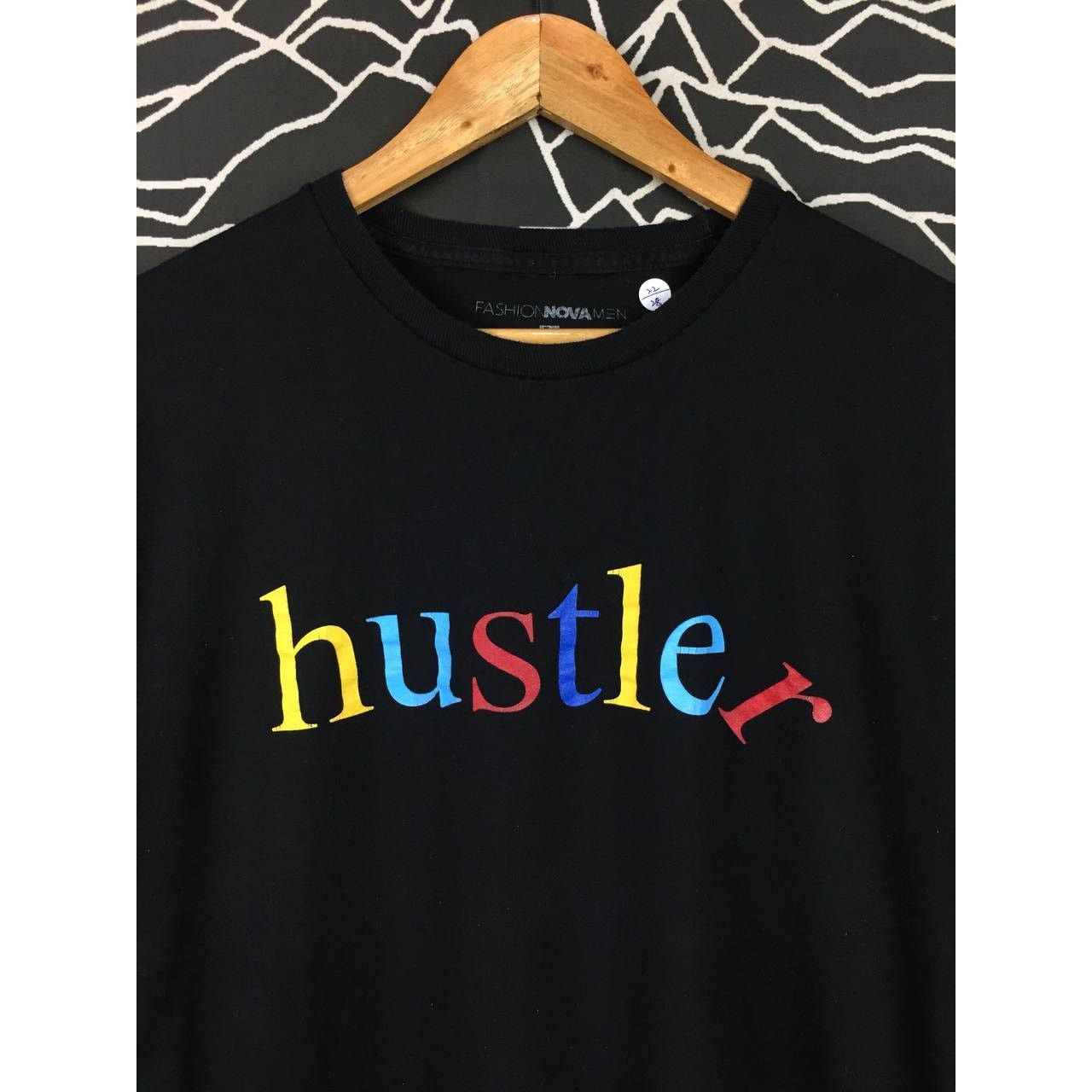 Vintage Fashion Nova Men Hustler Wording Short Sleeve Tee Size US L / EU 52-54 / 3 - 3 Thumbnail