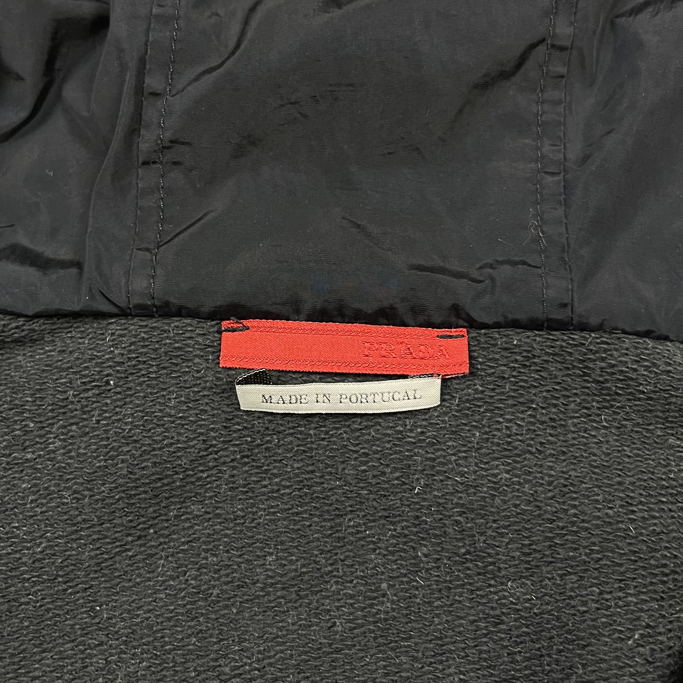 Prada VTG Y2K Prada Full Zip Hooded Sweatshirt Black Blue Nylon Size M / US 6-8 / IT 42-44 - 9 Thumbnail