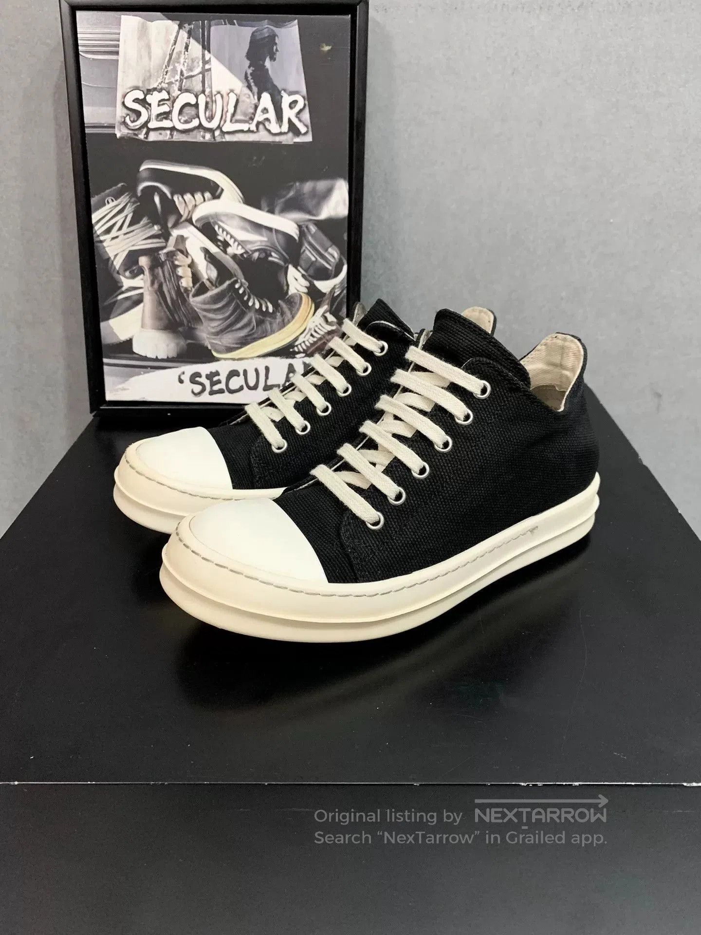Rick Owens Drkshdw Rick Owens DRKSHDW Canvas Low. Size US 5 / IT 35 - 3 Thumbnail