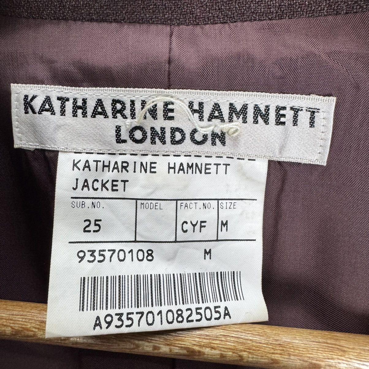 Katharine Hamnett London ☀️KATHARINE HAMNETT LONDON DOUBLE BREASTED BLAZER COAT Size M / US 6-8 / IT 42-44 - 9 Thumbnail