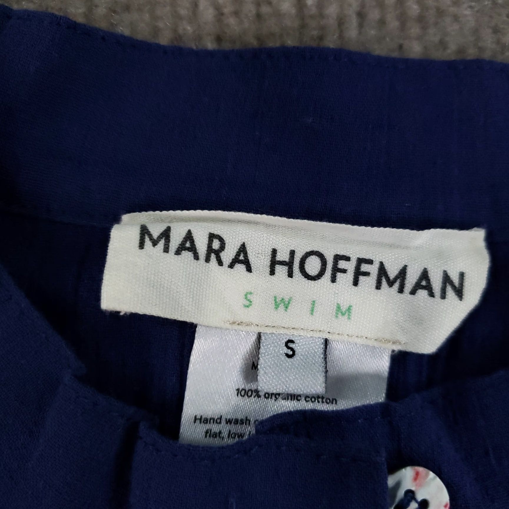 Mara Hoffman Mara Hoffman Swim Jumpsuit Womens Small Blue Organic Cotton Sleeveless Wide Leg Beach Bohemian Size 28" / US 6 / IT 42 - 6 Thumbnail