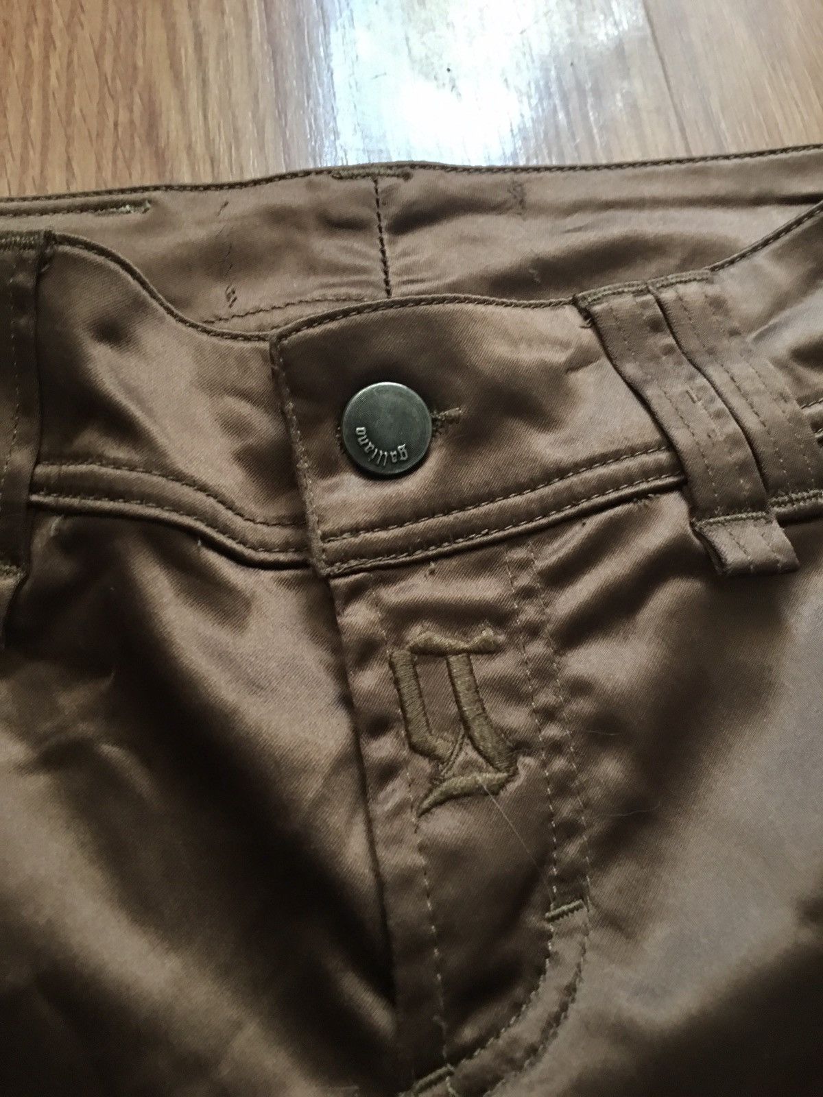 John Galliano John Galliano Nylon Bronze Metal Trousers Pants Size 28 EU42 Size 28" / US 6 / IT 42 - 7 Thumbnail