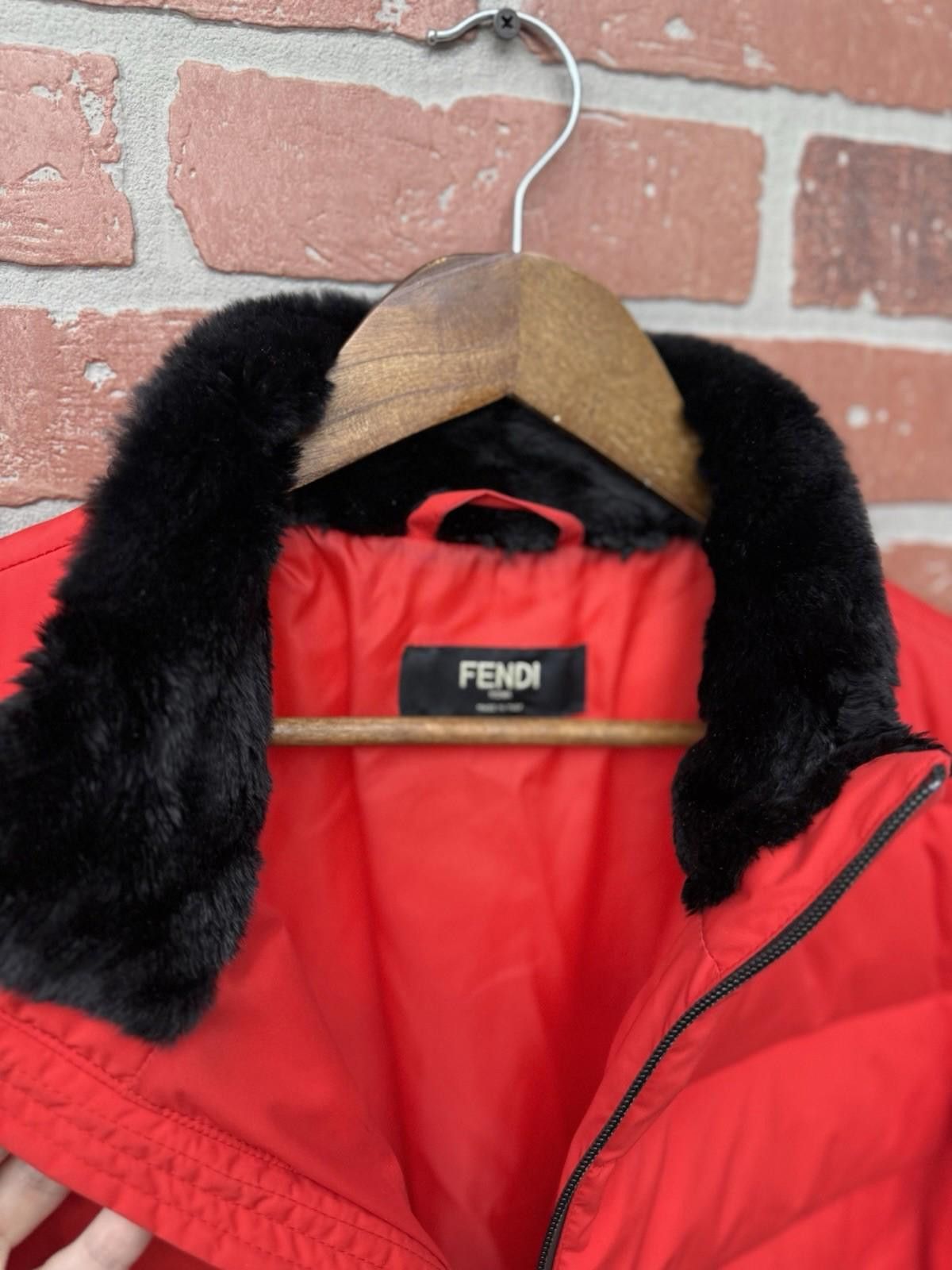Fendi FENDI Men’s Red Down Jacket Mink Fur Coat (52) $1600 Size US L / EU 52-54 / 3 - 7 Thumbnail