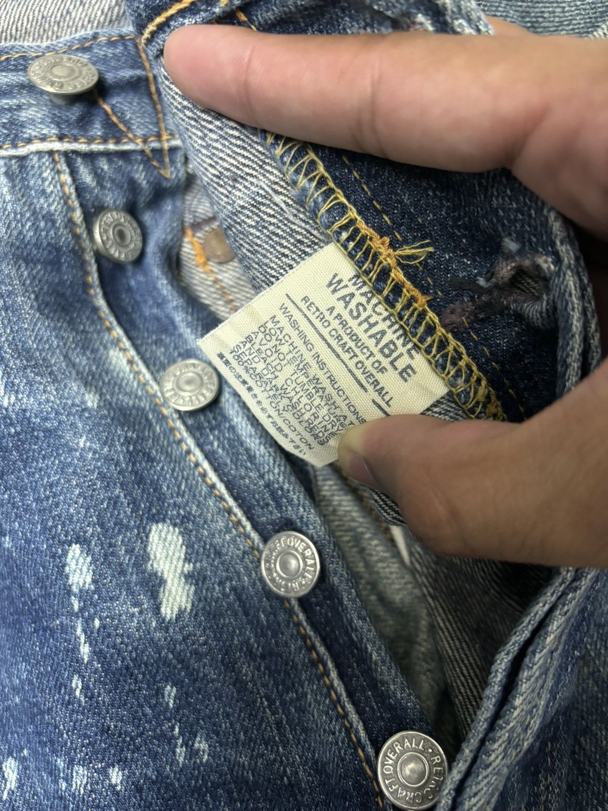 Japanese Brand × Stevenson Overall Co. RETRO CRAFT OVERALL SELVEDGE DENIM JAPANESE JEANS Size US 35 - 10 Thumbnail