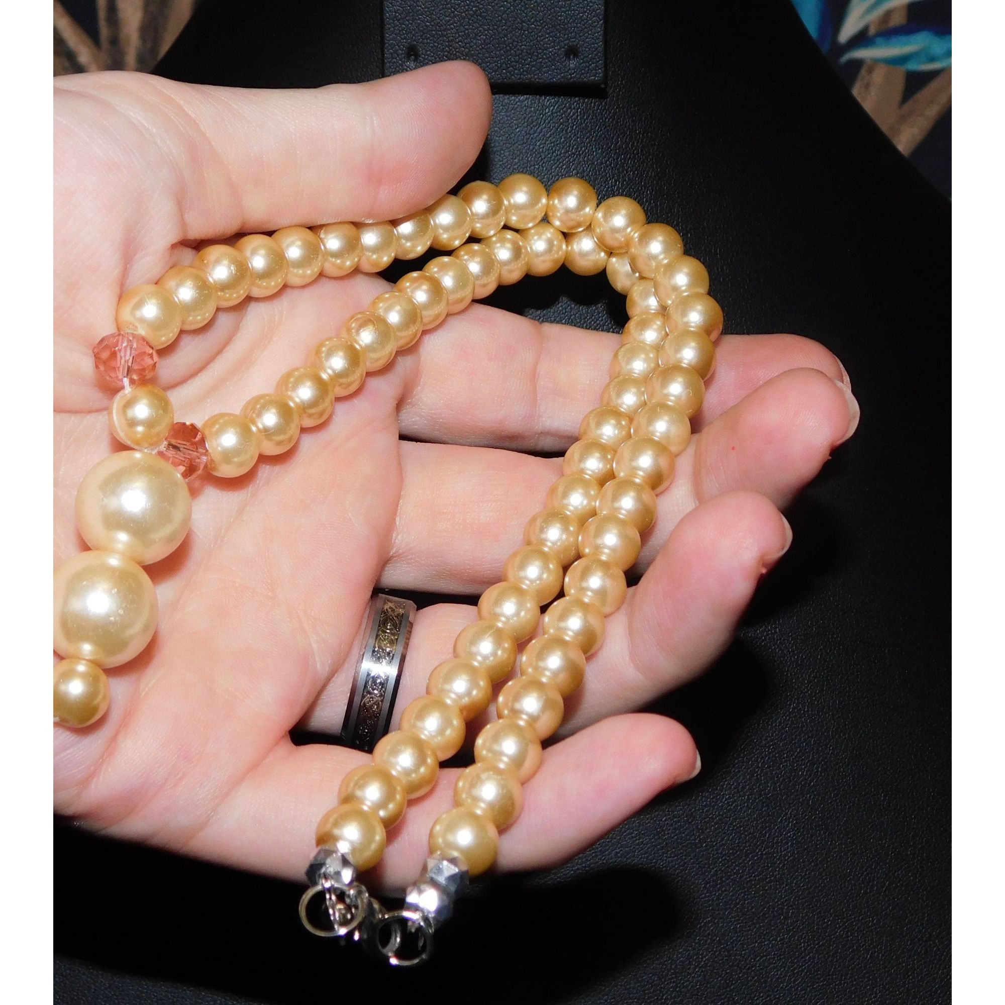 Other Elegant Modern Faux Pearl And Glass Beaded Necklace Size ONE SIZE - 2 Thumbnail
