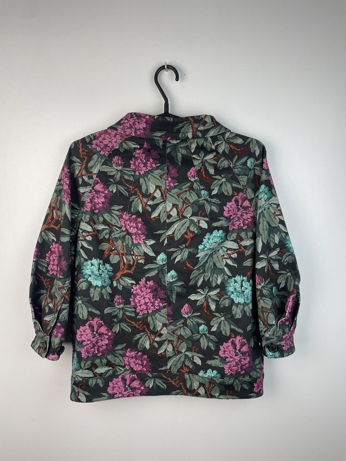 Miu Miu luxury women's floral denim jacket size 38