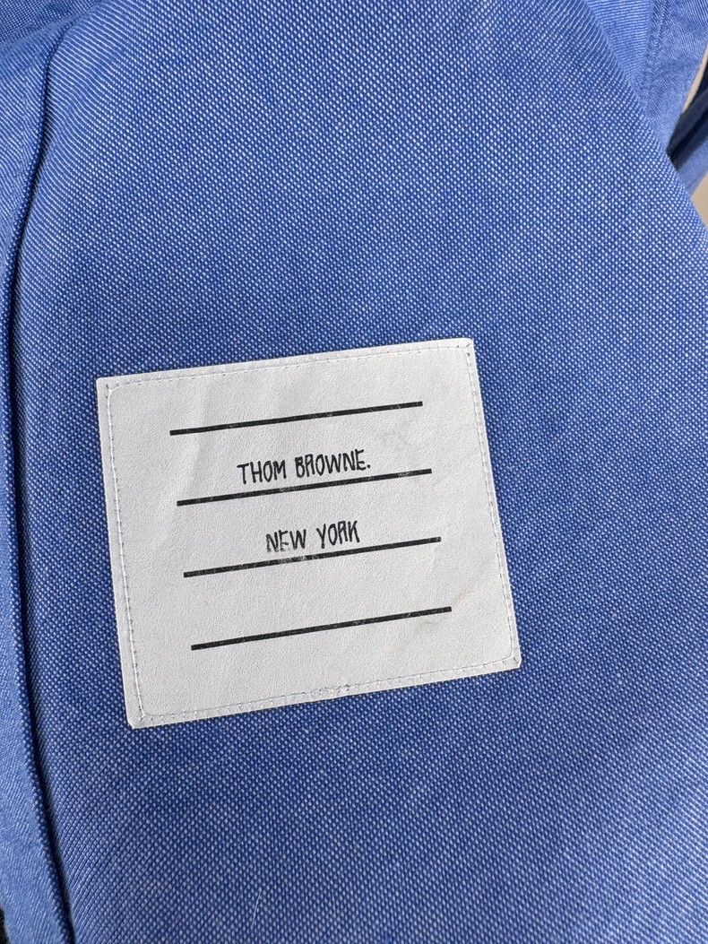 Thom Browne Thom Browne Blue four stripe shirt Size US L / EU 52-54 / 3 - 4 Thumbnail