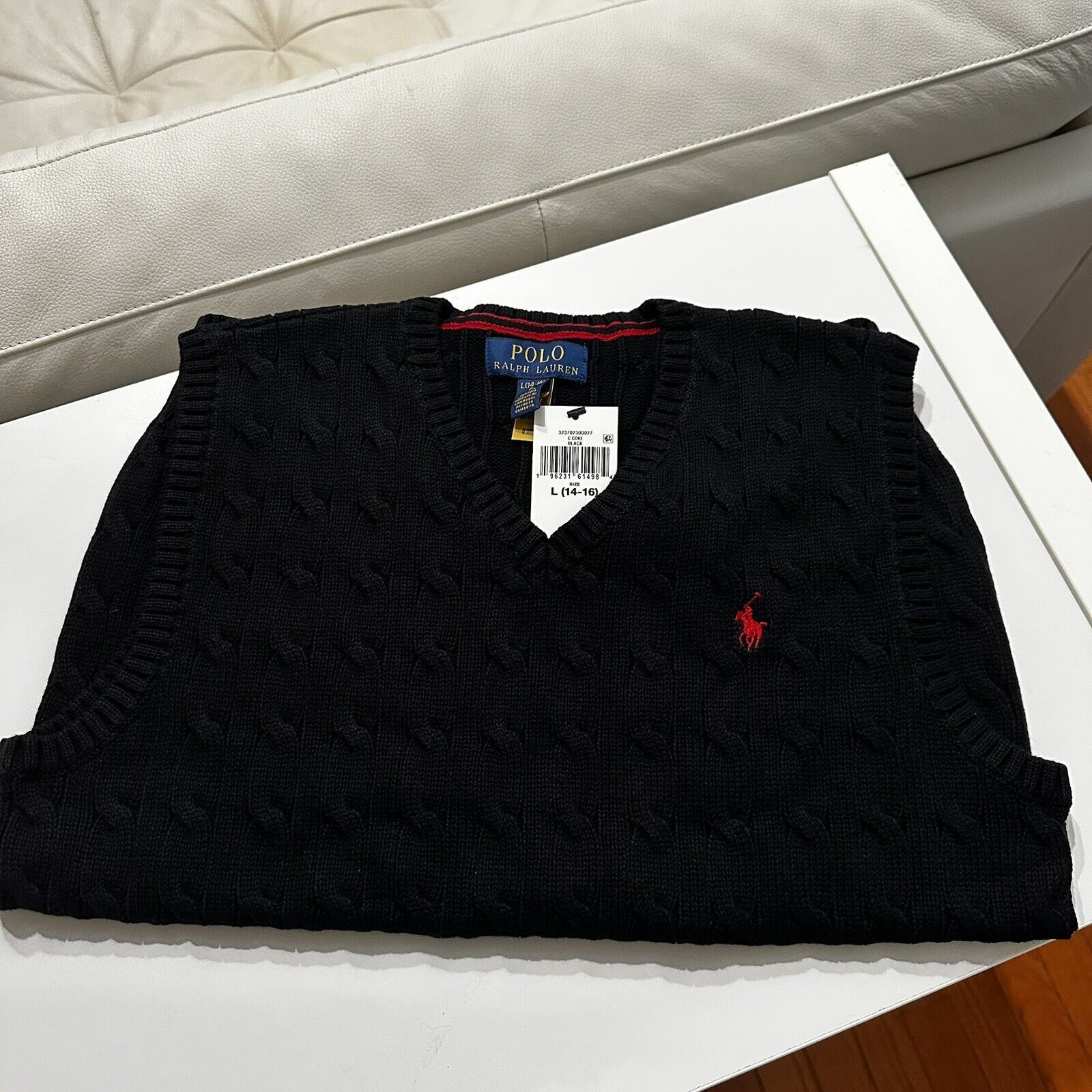 Polo Ralph Lauren New Polo Ralph Lauren Big Kids Cable Cotton Sweater Vest L Size US L / EU 52-54 / 3 - 7 Thumbnail