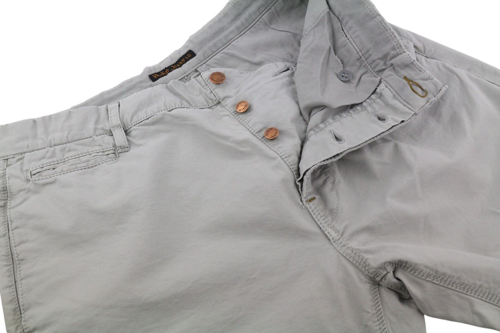 Nudie Jeans KHAKI REGULAR W32/L34 Organic Moon Dust Trousers 86104 Size US 32 / EU 48 - 6 Thumbnail