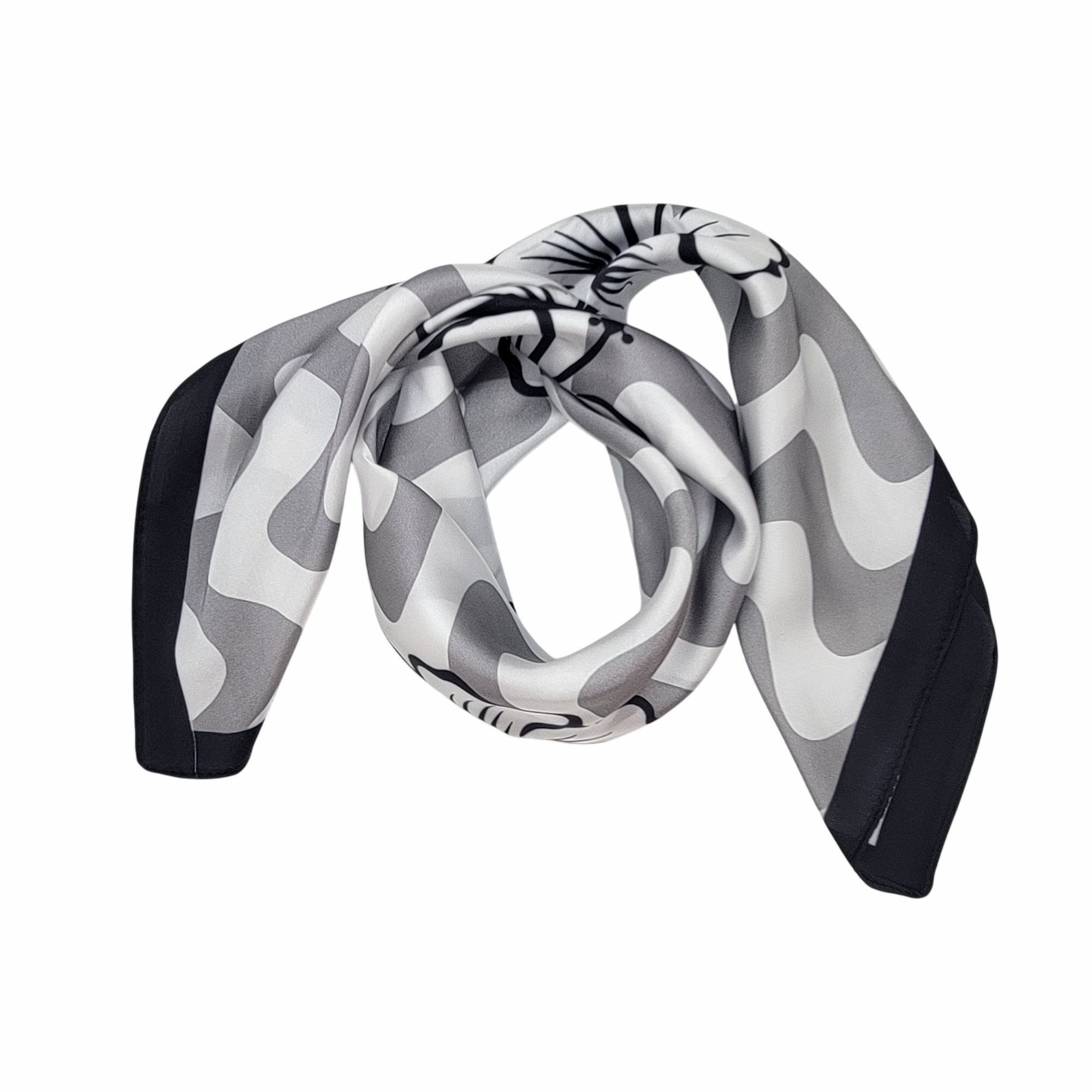Other ⭐New Elegant Bandana Square Scarf Silky Satin Soft WHITE Gra Size ONE SIZE - 4 Thumbnail