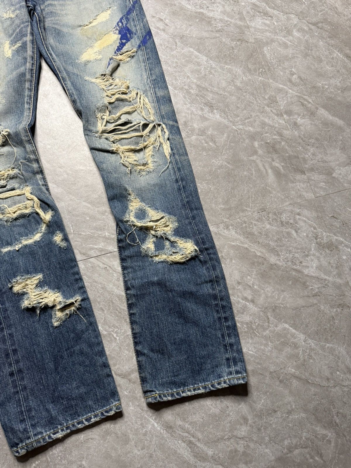 Fragment Design × Vanquish S/S 11 Distressed Jeans With Fragment Logo Size US 30 / EU 46 - 6 Thumbnail