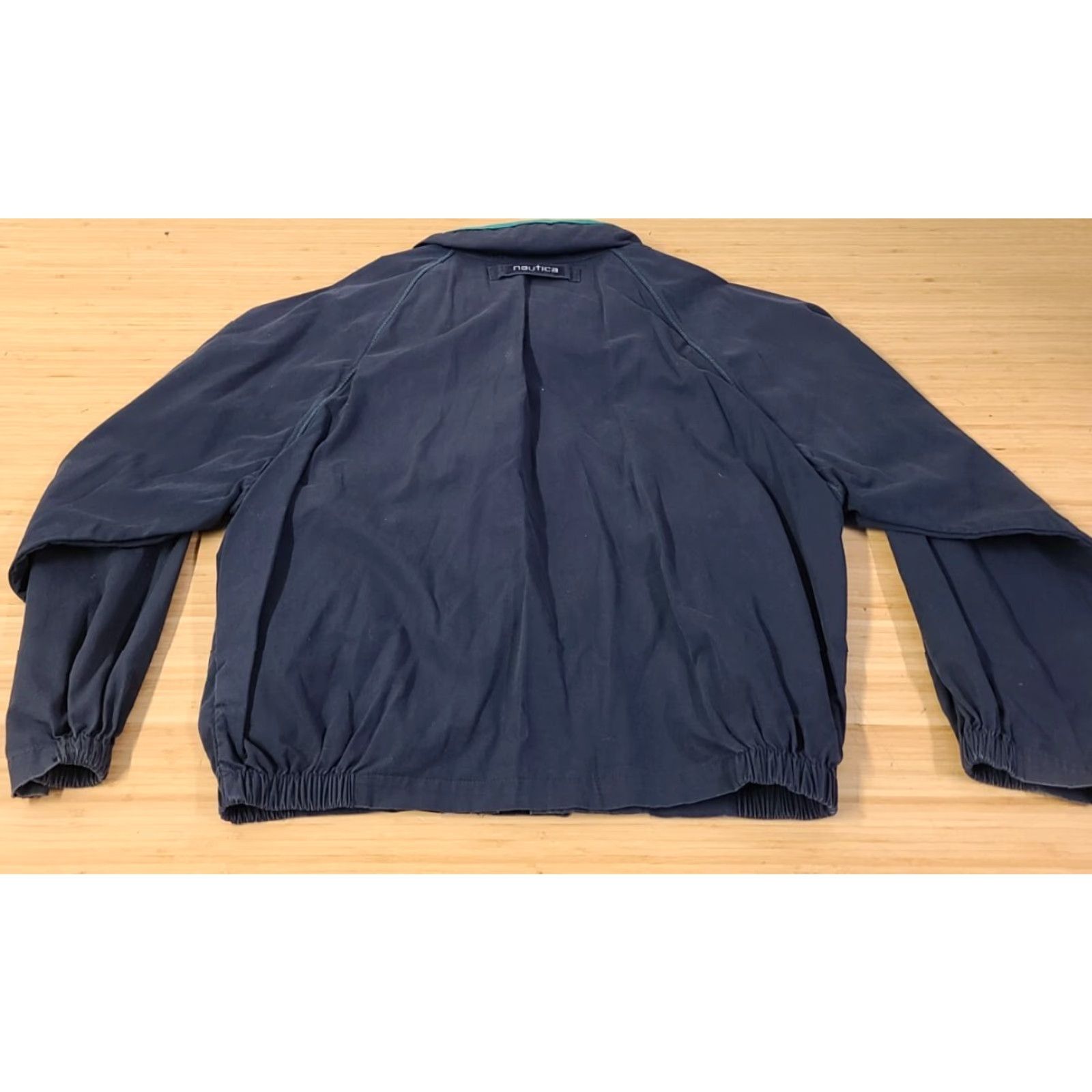 Nautica VINTAGE Nautica World Sailing Championship Spell Out Bomber Jacket Mens M Blue Embroidered Logo Hooded Zip Snap Streetwear 90s Size US M / EU 48-50 / 2 - 7 Thumbnail