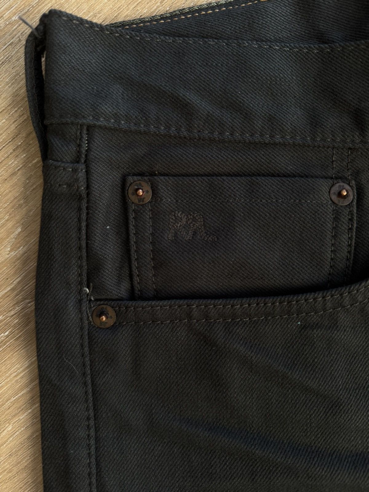 RRL Ralph Lauren DOUBLE RL / RRL Black Selvedge Slim Straight Denim Size US 33 - 4 Thumbnail