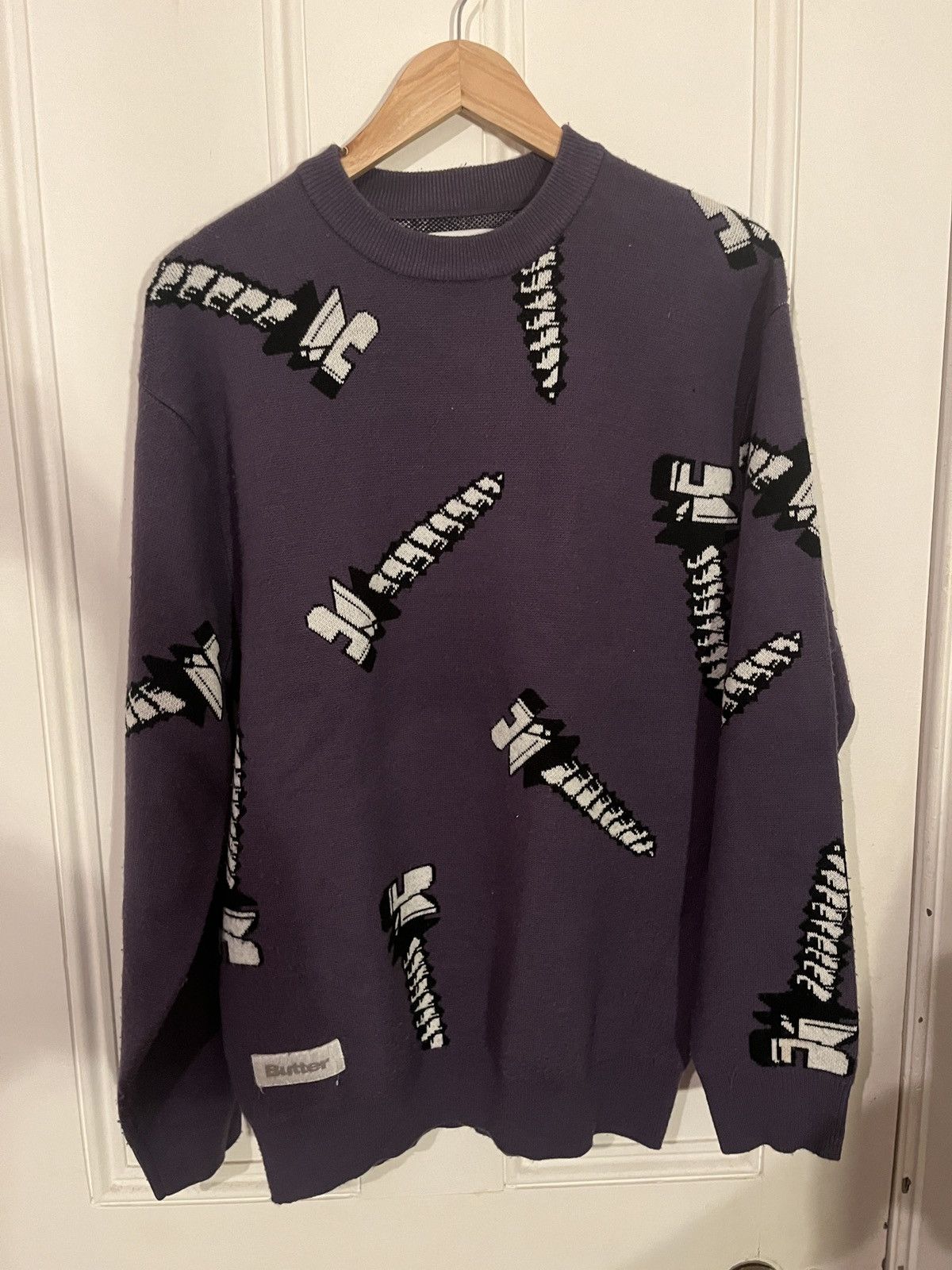 Butter Goods Butter goods screw knit sweater (dusk purple) Size US M / EU 48-50 / 2 - 1 Thumbnail