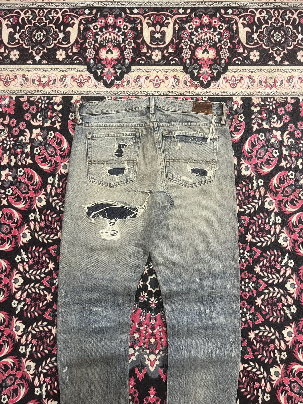 RRL Ralph Lauren Vintage Ralph Lauren Denim Destroyed Skinny Boyfriend Jeans Size 27" / US 4 / IT 40 - 6 Thumbnail