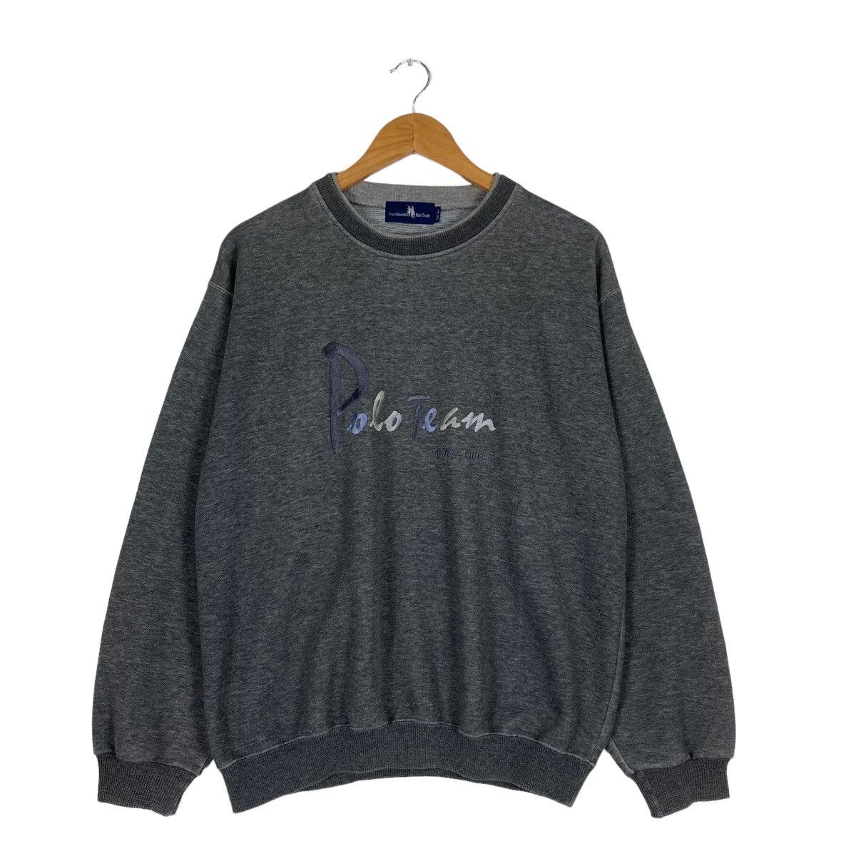 Japanese Brand Vintage 90s Royal Queens Polo Team Big Logo Sweatshirts Size US L / EU 52-54 / 3 - 1 Thumbnail