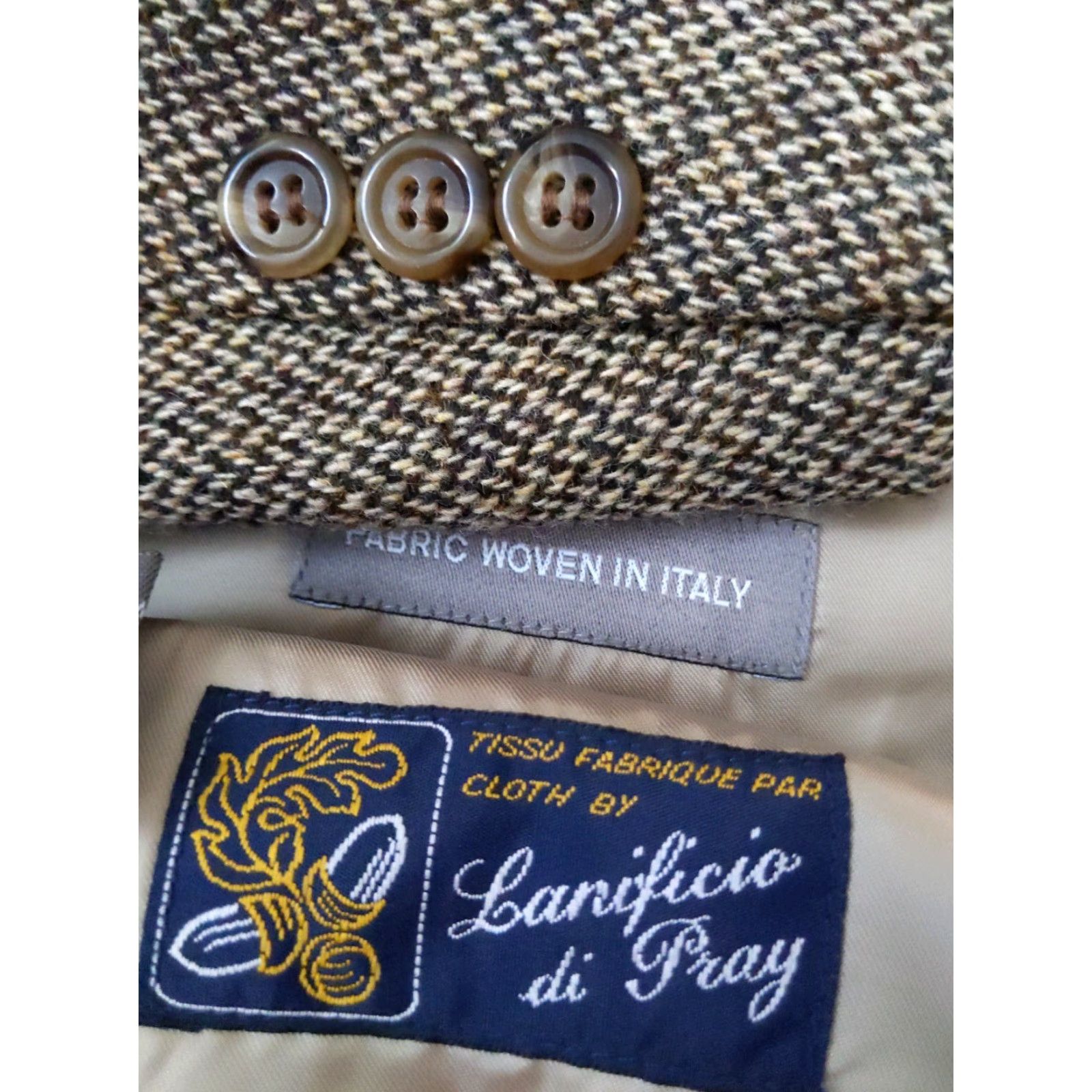 Vintage VINTAGE Today's Man Sport Coat Jacket 40R Wool Tweed Chevron Notch Lapel Three-Button Single-Breasted Brown Men's Blazer Coat Size 40R - 2 Thumbnail