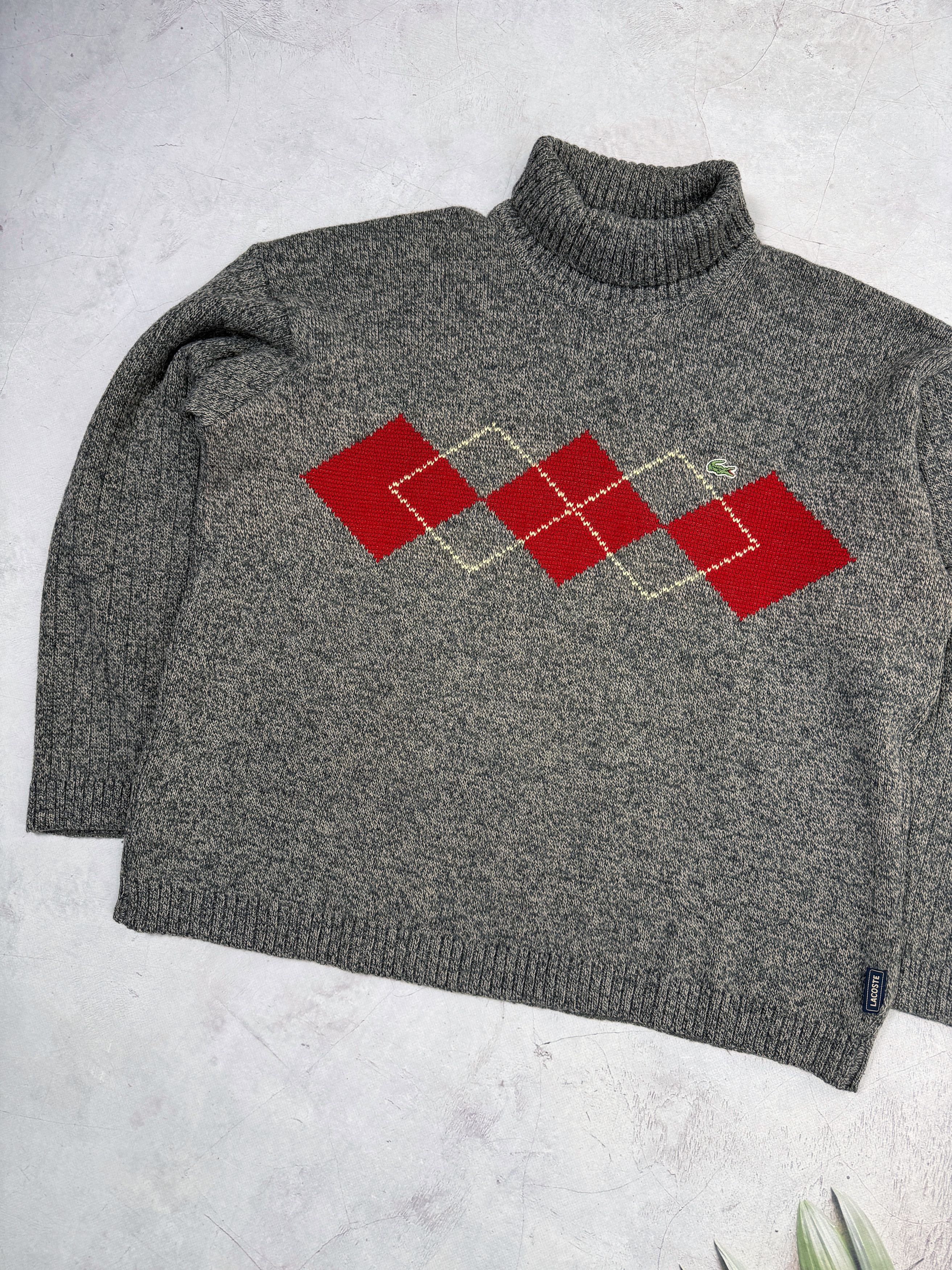 Lacoste × Vintage Vintage Lacoste Turtleneck Sweater & Rombed Size US L / EU 52-54 / 3 - 2 Thumbnail