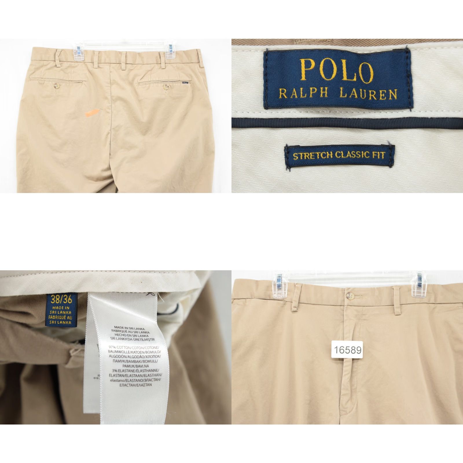 Polo Ralph Lauren Polo Ralph Lauren Pants Men's 38x35 Tan Stretch Classic Fit Golf Chino Office Size US M / EU 48-50 / 2 - 8 Thumbnail