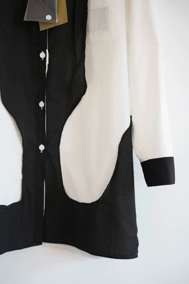 Yohji Yamamoto Yohji Yamamoto 23aw black and white panel reversible shirt Size US XL / EU 56 / 4 - 6 Thumbnail