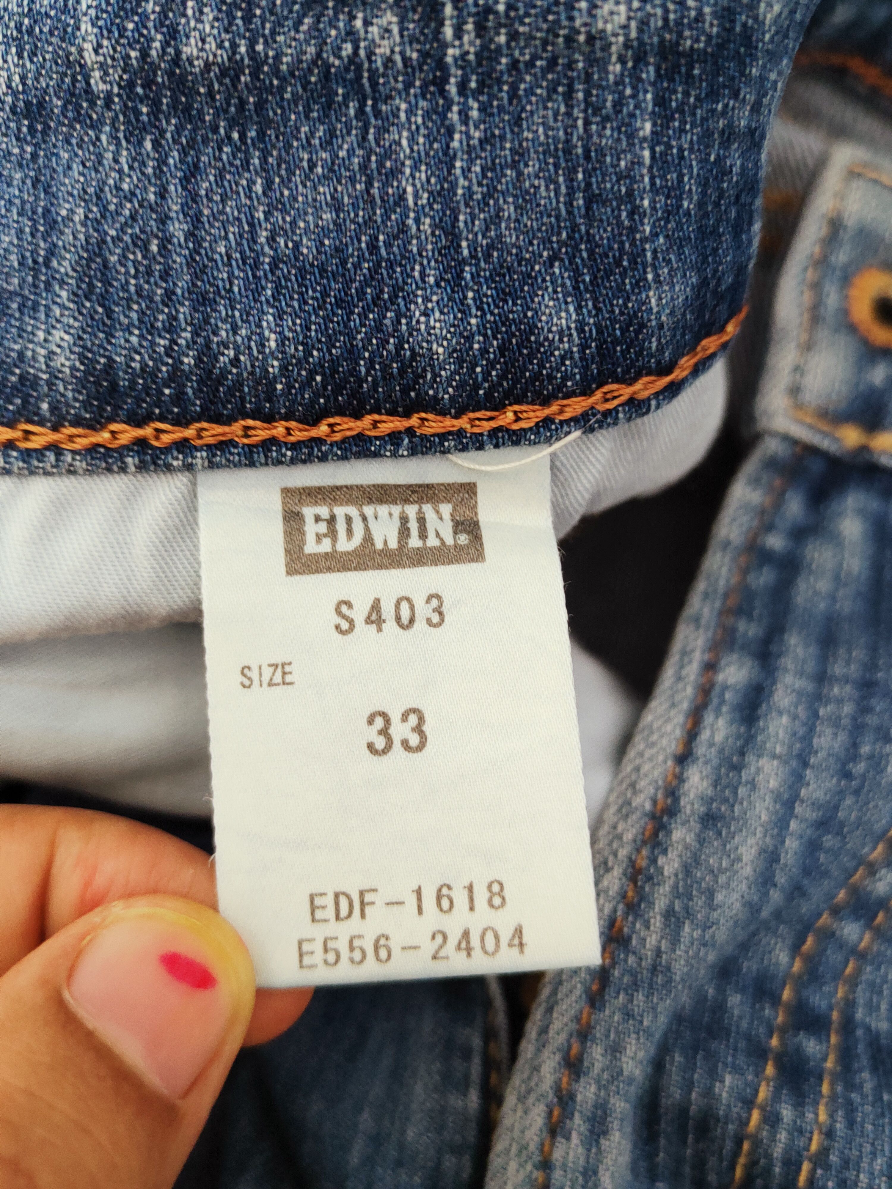 Edwin Edwin vintage Blue Distressed Ripped denim Jeans #W944 Size US 33 - 14 Thumbnail