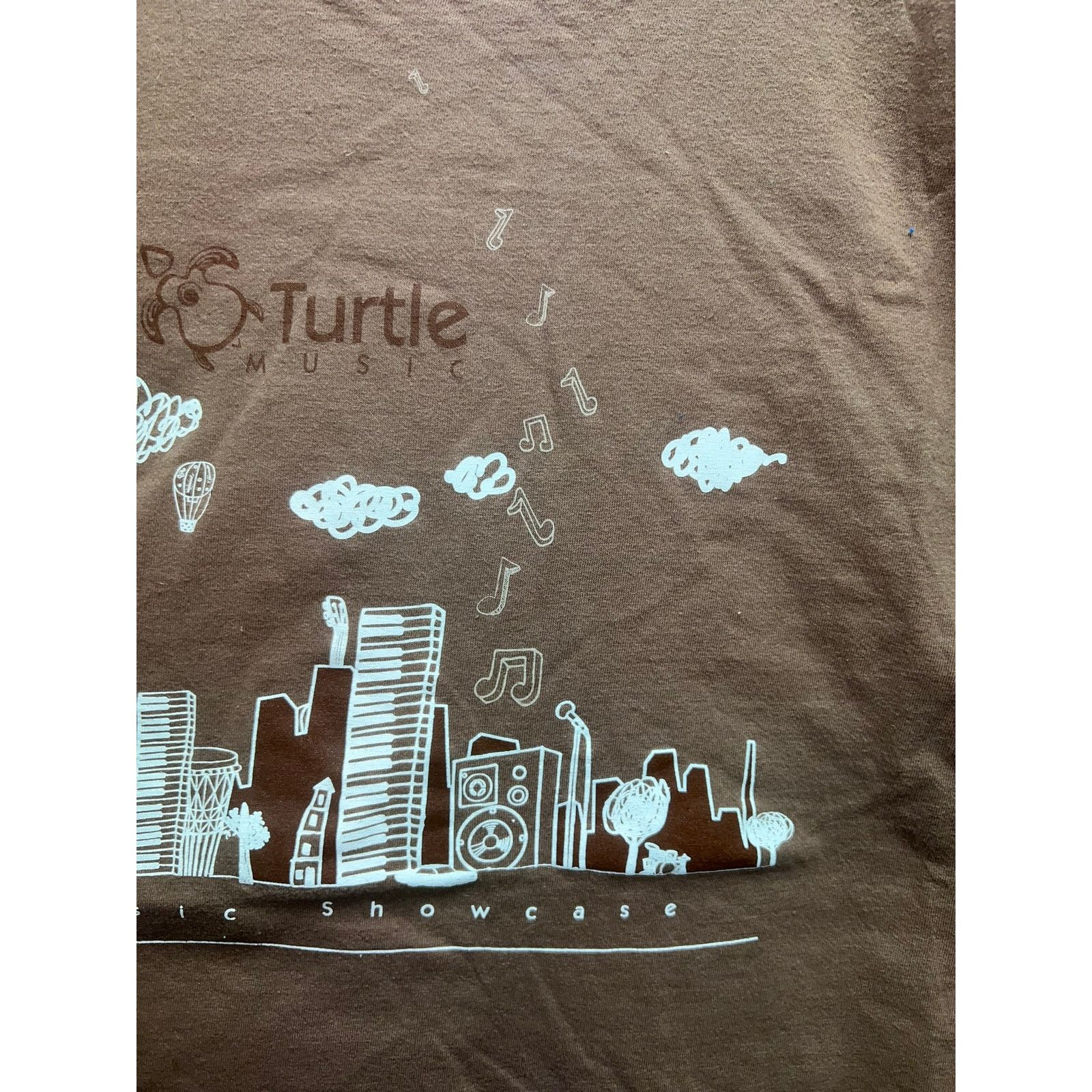 Gildan Womens Red Turtle Music Shirt Top Music Showcase Tee Large Size L / US 10 / IT 46 - 3 Thumbnail