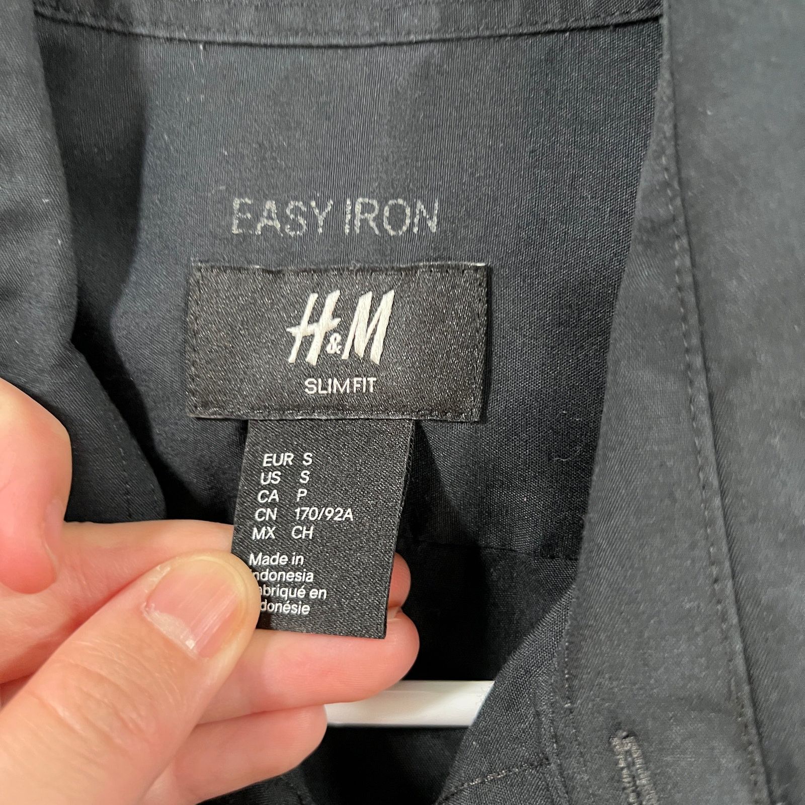 H&M H&M Men's Long-sleeve Button-up Shirt Black Size Small Size US S / EU 44-46 / 1 - 3 Thumbnail