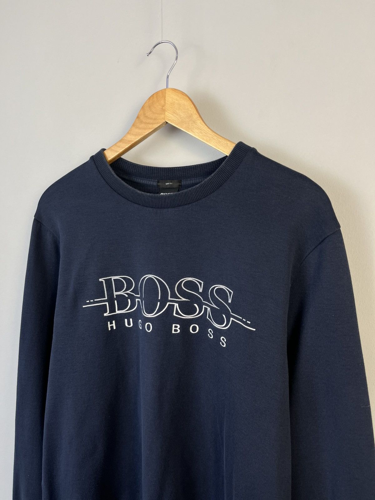 Hugo Boss Boss Hugo Boss Big Logo Cotton Sweatshirt Slim Fit Size US L / EU 52-54 / 3 - 3 Thumbnail