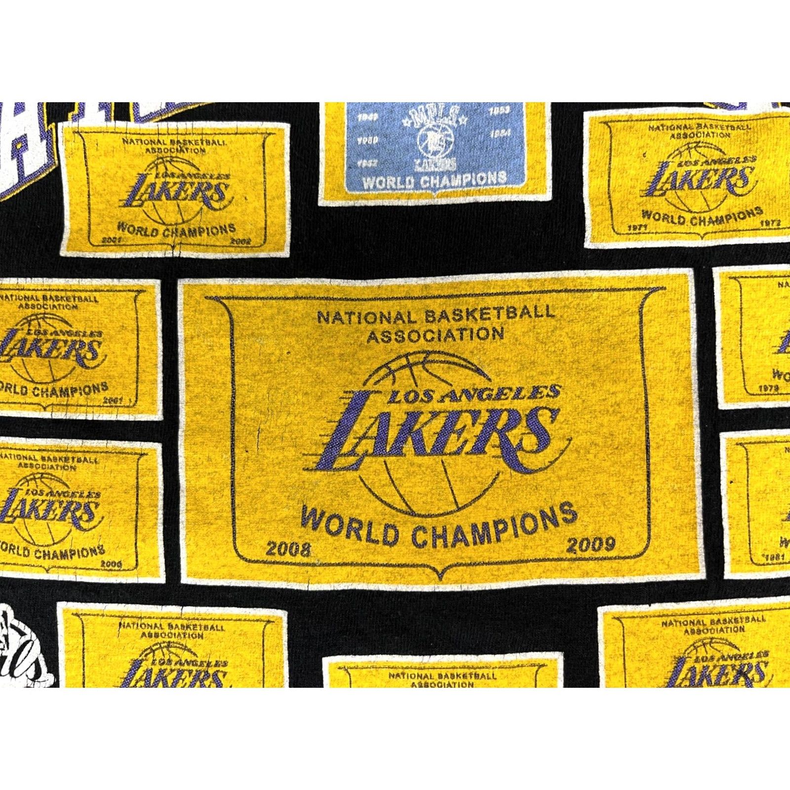 Adidas Men's Adidas 2009 NBA Finals Lakers T-Shirt Sz 2XL Black Cotton Crew Neck Short Sleeve Vintage Shirts Mens Size US XXL / EU 58 / 5 - 5 Thumbnail
