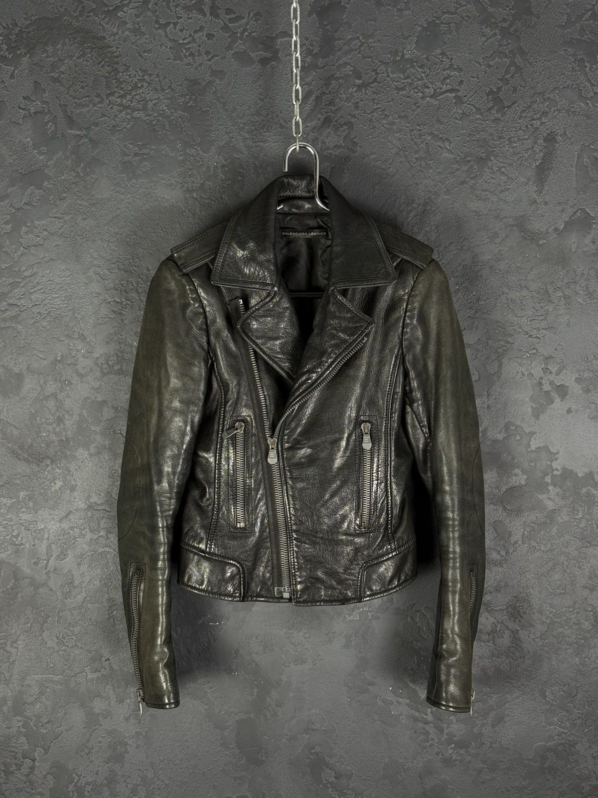 Balenciaga Balenciaga Vintage Women’s Biker Leather Jacket Size S / US 4 / IT 40 - 2 Thumbnail