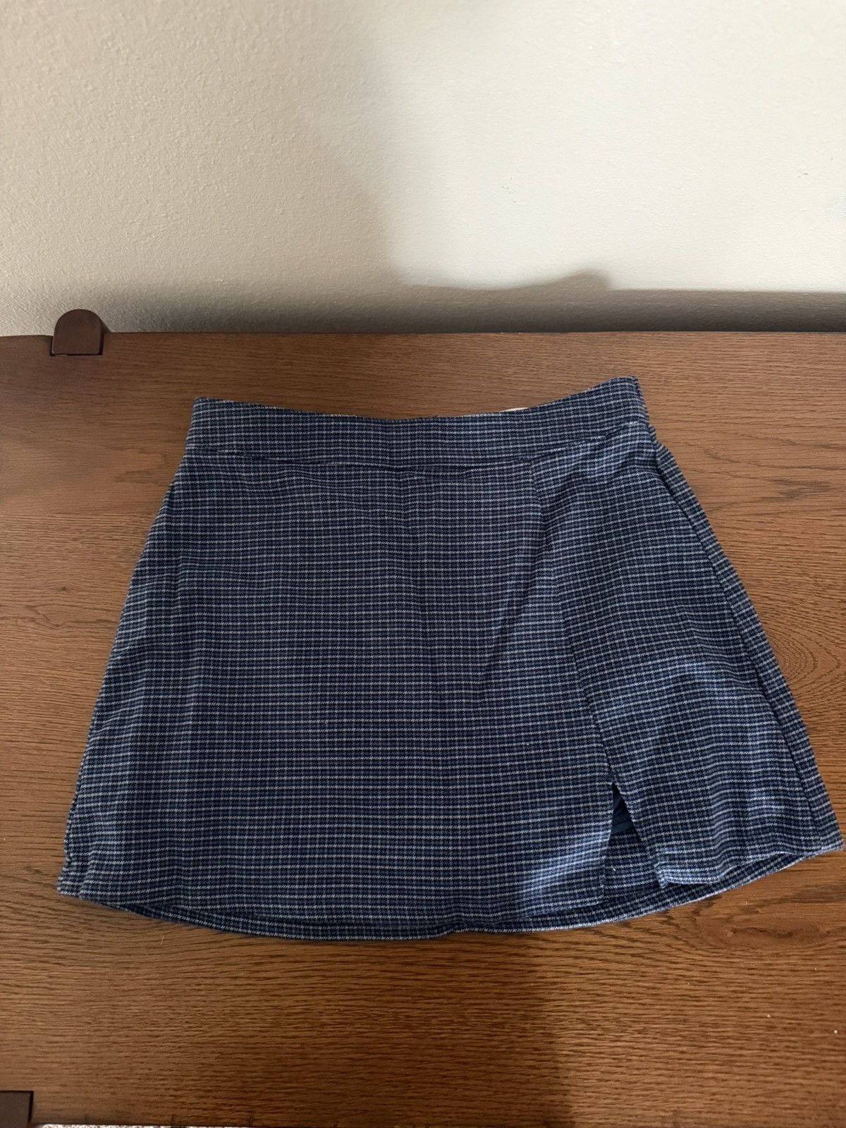 Hollister Blue Plaid ultra high rise Skirt Size 27" / US 4 / IT 40 - 1 Thumbnail